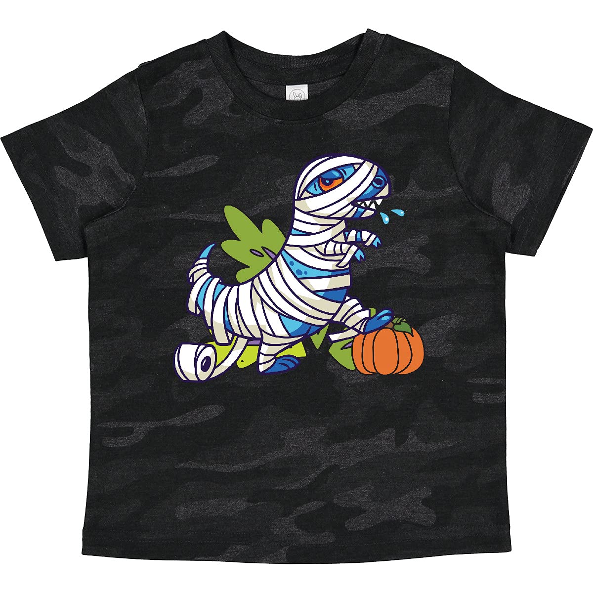 Inktastic Halloween Dinosaur Mummy Toddler T-Shirt - Cute Dino Costume Shirt for Boys & Girls - Perfect for Halloween Parties, Trick or Treating & Costume Events
