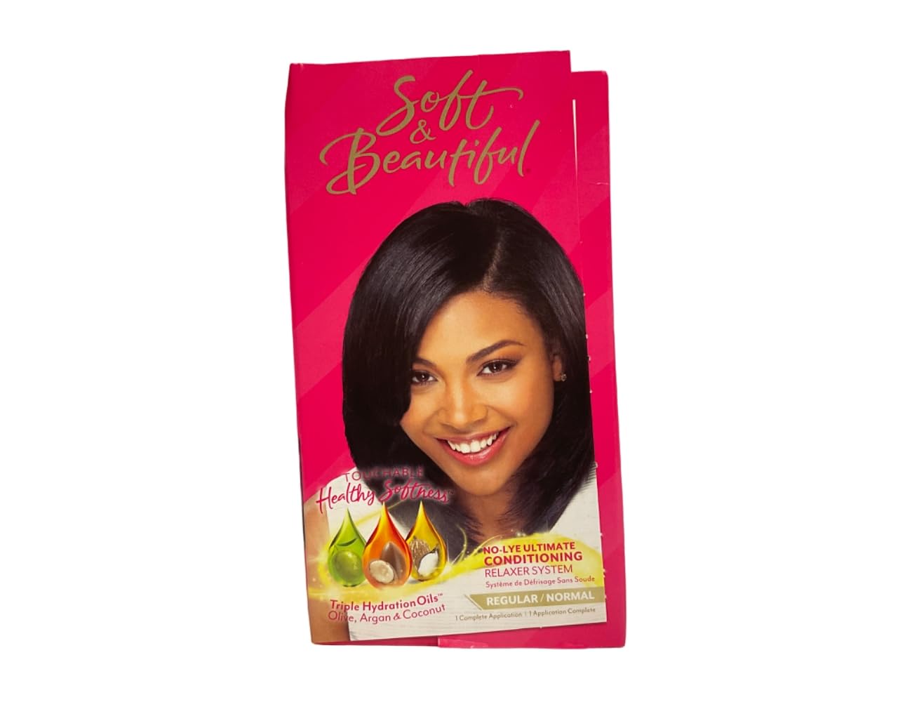 Soft & Beautiful No-Lye Relaxer Kit [Regular] - Pack of 4 | Professional Hair Straightening Treatment for Natural Hair at Home | Perfect for Salon-Quality Results & Hair Care Routine