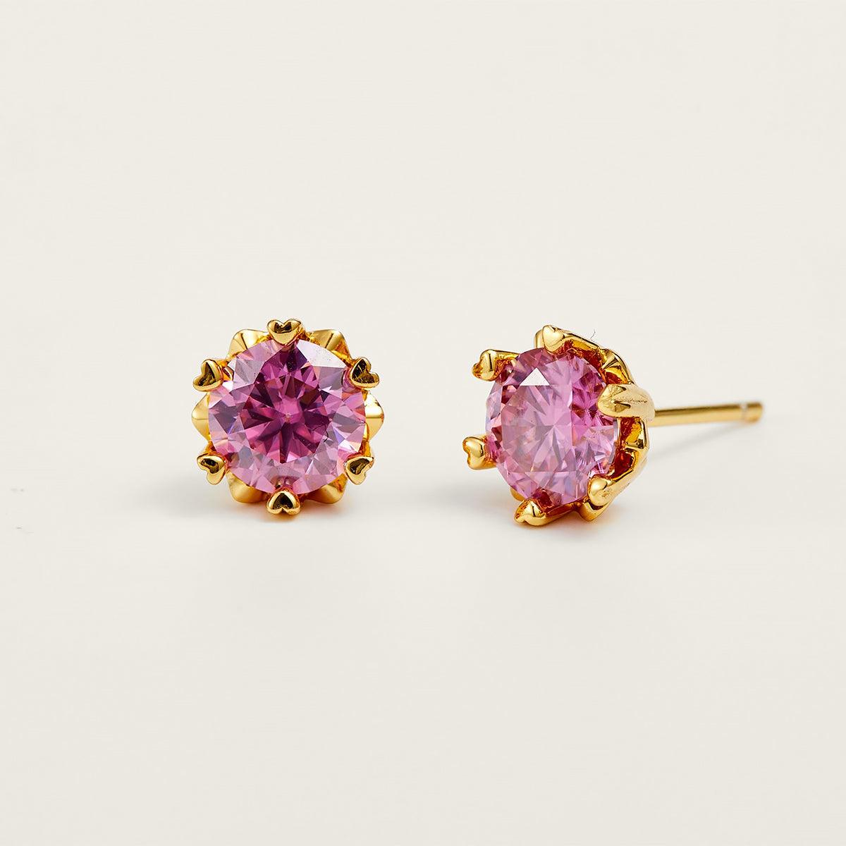Luxury Moissanite Flower Stud Earrings for Women - Romantic Gift for Her, Valentine's Day, Anniversary & Special Occasions