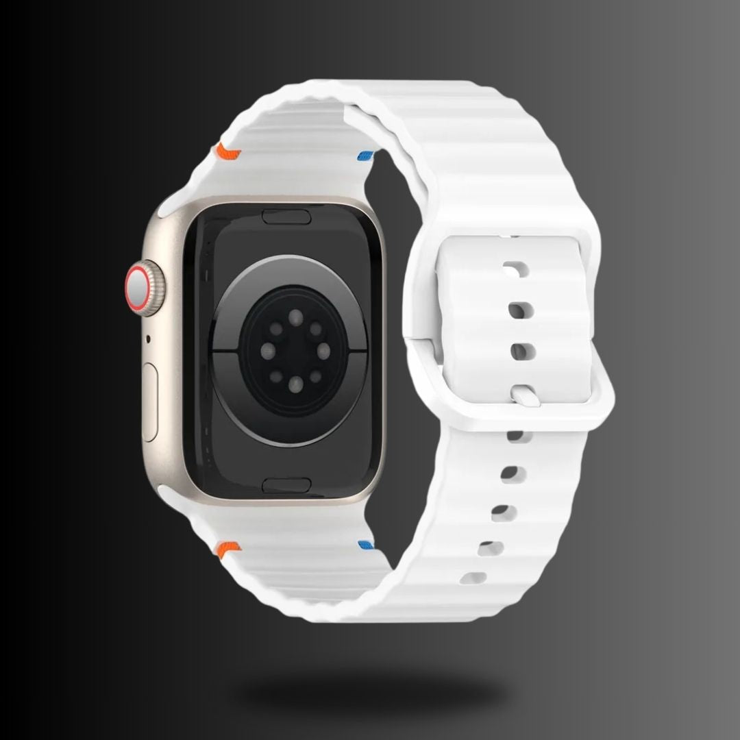 Premium Silicone Sports Band + Protective Case with Tempered Glass for Apple Watch - Perfect for Running, Gym & Outdoor Activities