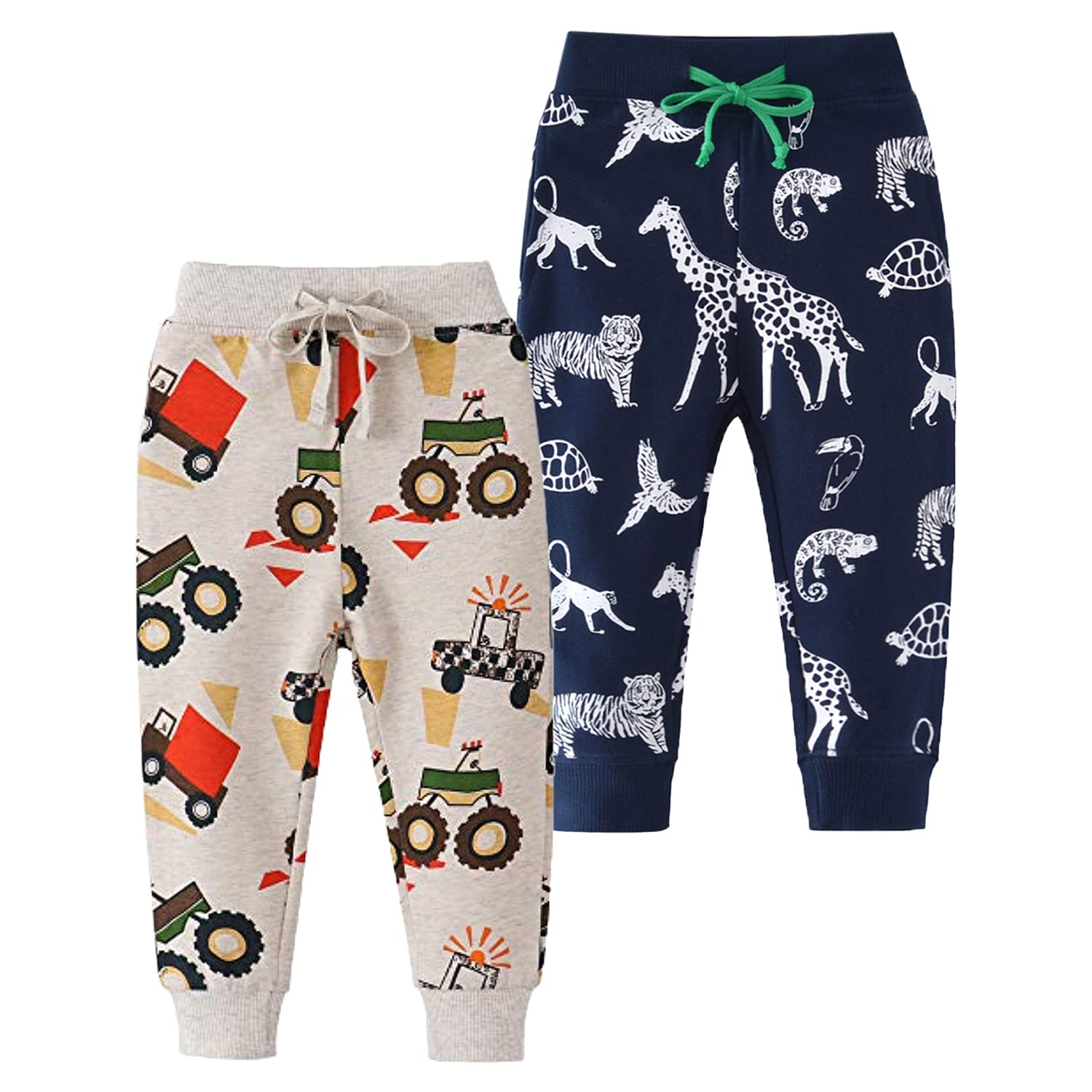 LeeXiang Boys' Active Athletic Pants - Comfortable Jogger Sweatpants for Toddler Boys (1-5 Years) - Perfect for Playtime, Sports & Everyday Wear
