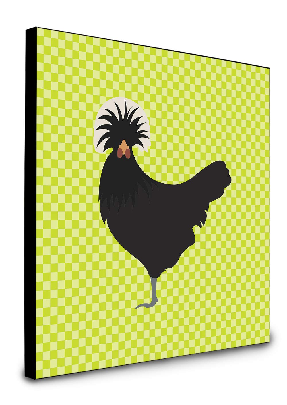 Polish Poland Chicken Green Artwork Panel Wall Decor - Colorful Folk Art Home Decoration for Kitchen, Living Room & Country Style Interiors
