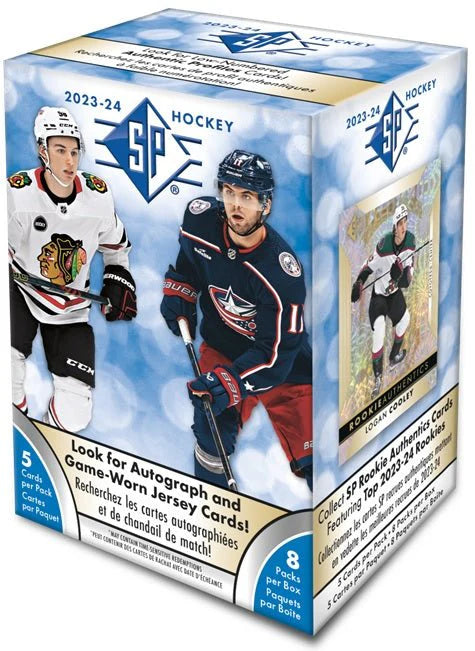 2023-2024 Upper Deck SP Hockey Blaster Box - 8 Packs with Exclusive Rookie Cards & Inserts - Perfect for Collectors, Gifts, and Fantasy Hockey Fans