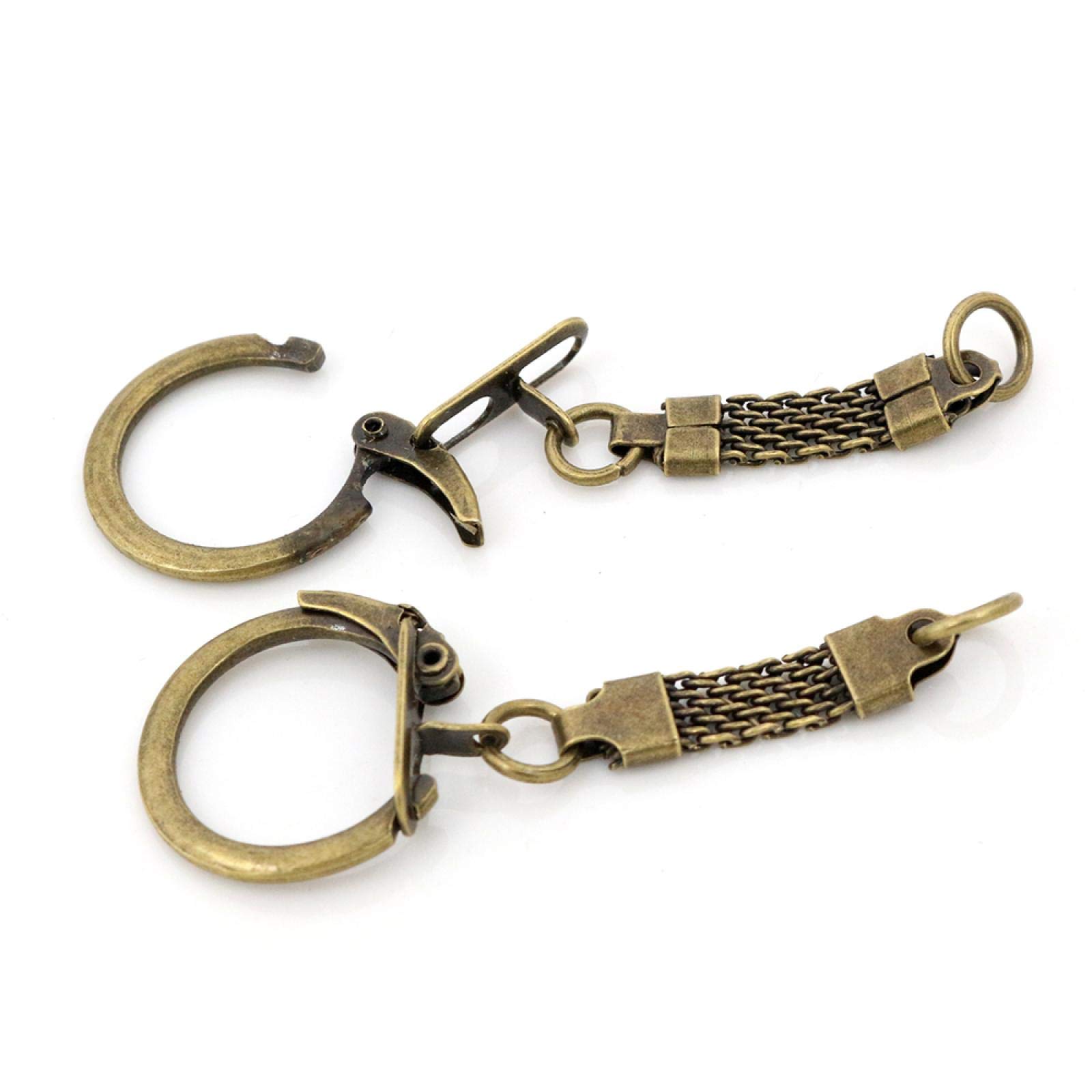 Retro Key Chain for Men - 2PC Key Ring Gift for Car Keys
