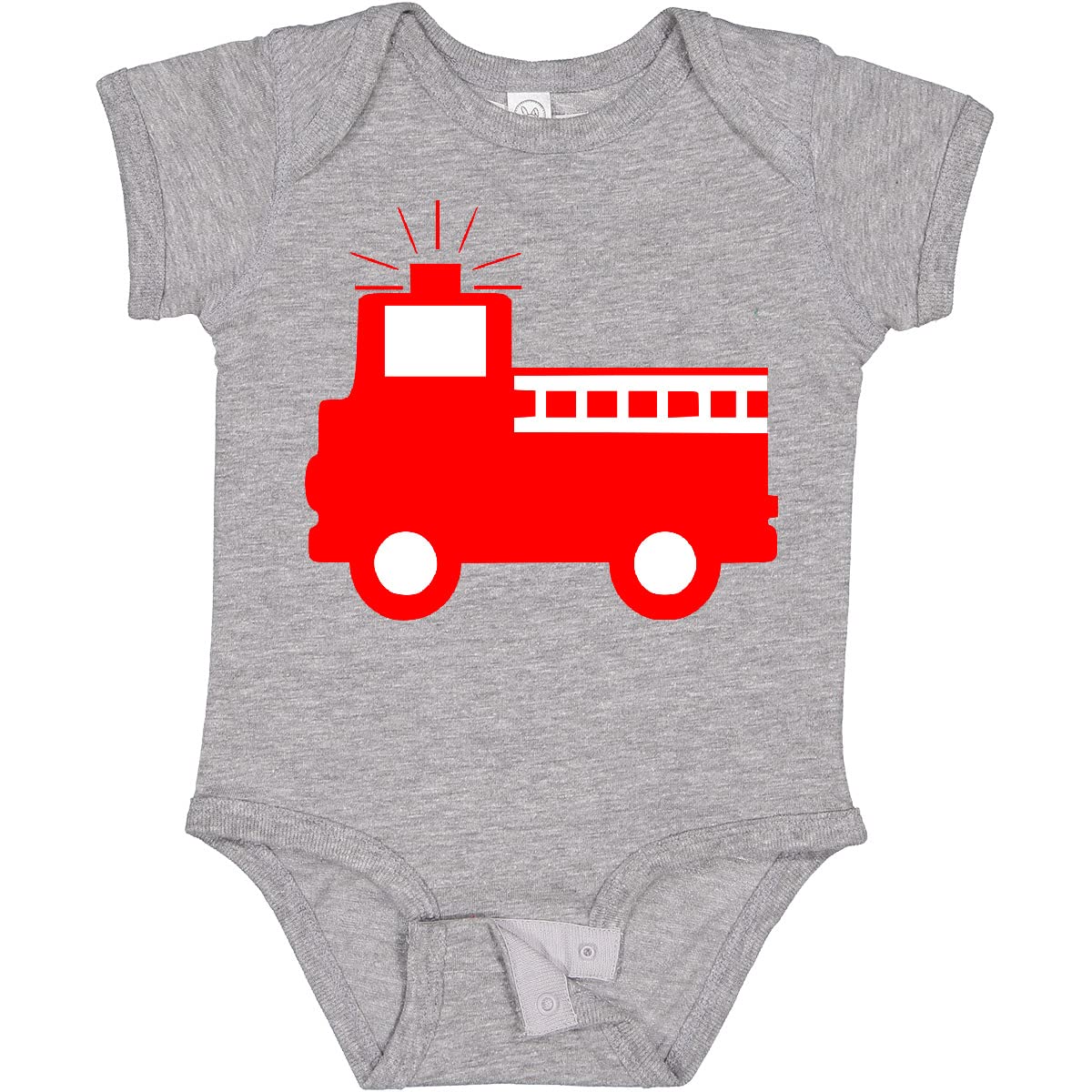 Inktastic Cute Red Firetruck Baby Bodysuit - Soft Cotton Infant Onesie for Boys & Girls - Perfect for Firefighter Theme Parties, Photoshoots & Everyday Wear