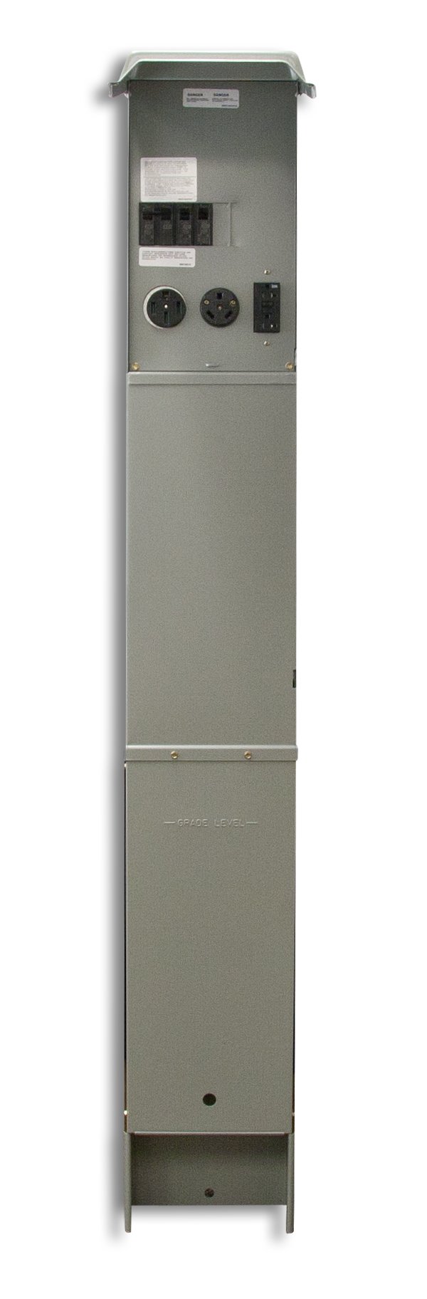 Midwest U075CP6010 100 Amp GFCI Outlet Pedestal - Weatherproof Outdoor Power Distribution Box for RV, Boat & Construction Sites