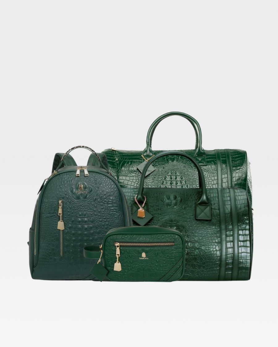 Apollo 2 BFF Travel Set - Emerald Green Luggage & Accessories for Women | Perfect for Vacation, Road Trips & Airplane Carry-On