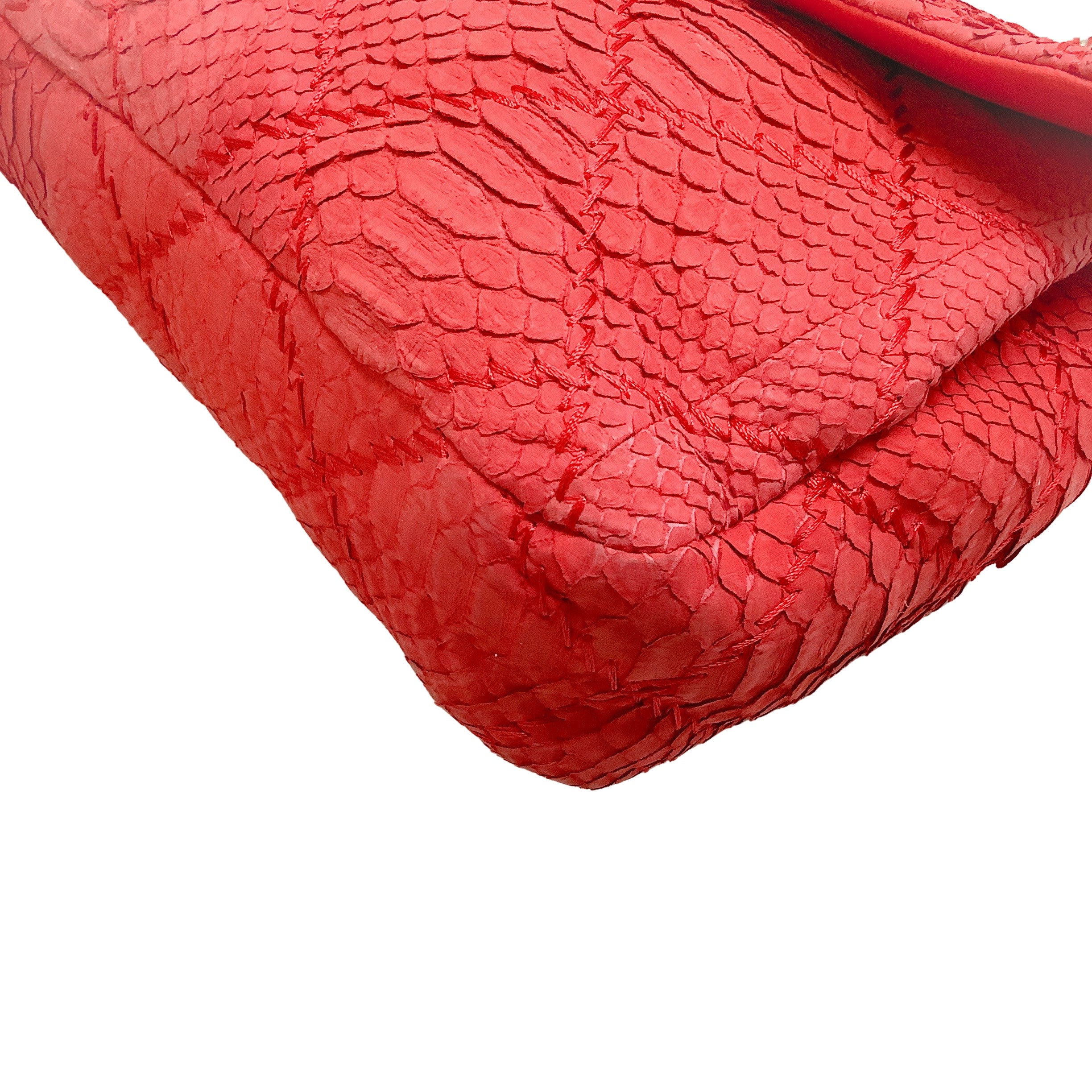 Chanel Coral Python Ultimate Stitch Handbag - Luxury Designer Crossbody Purse for Women | Perfect for Evening Parties, Date Nights & Special Occasions