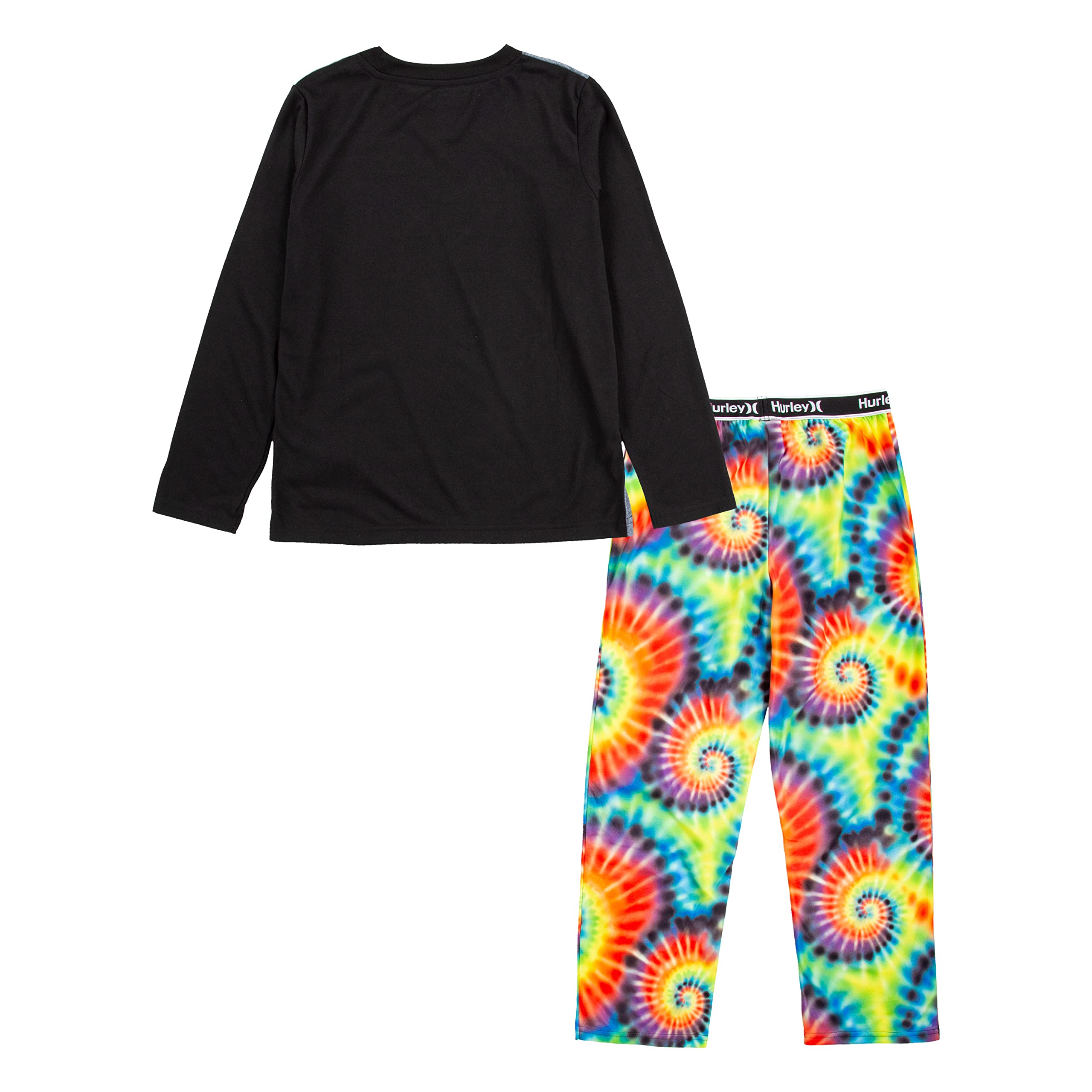 Hurley Boys' 2-Piece Pajama Set - Colorful Tie Dye Sleepwear for Kids | Soft Cotton Pajamas for Boys | Perfect for Sleepovers, Lounging & Cozy Nights