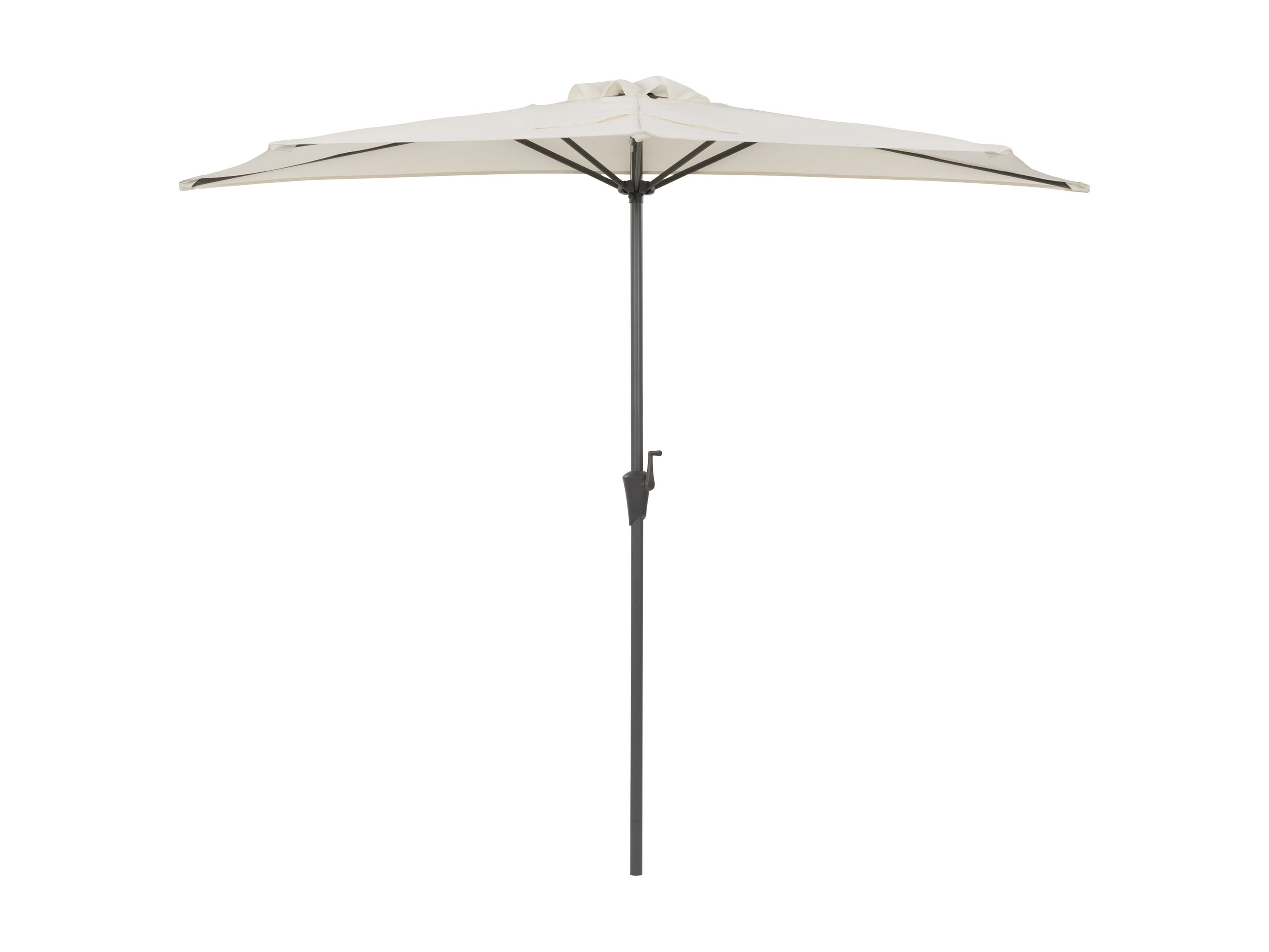 8.5ft Off White Half Umbrella - Large Patio Sun Shade for Outdoor Dining, Poolside Lounging & Garden Relaxation