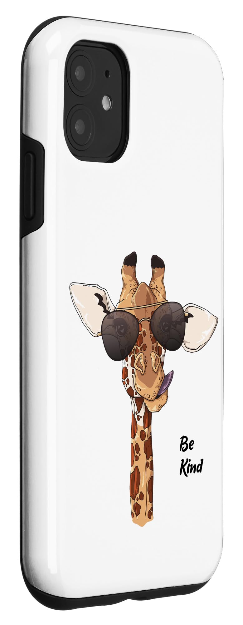iPhone 11 Giraffe Be Kind White Phone Case - Cute Animal Print Protective Cover for iPhone 11 - Perfect for Everyday Use, School, Work & Travel