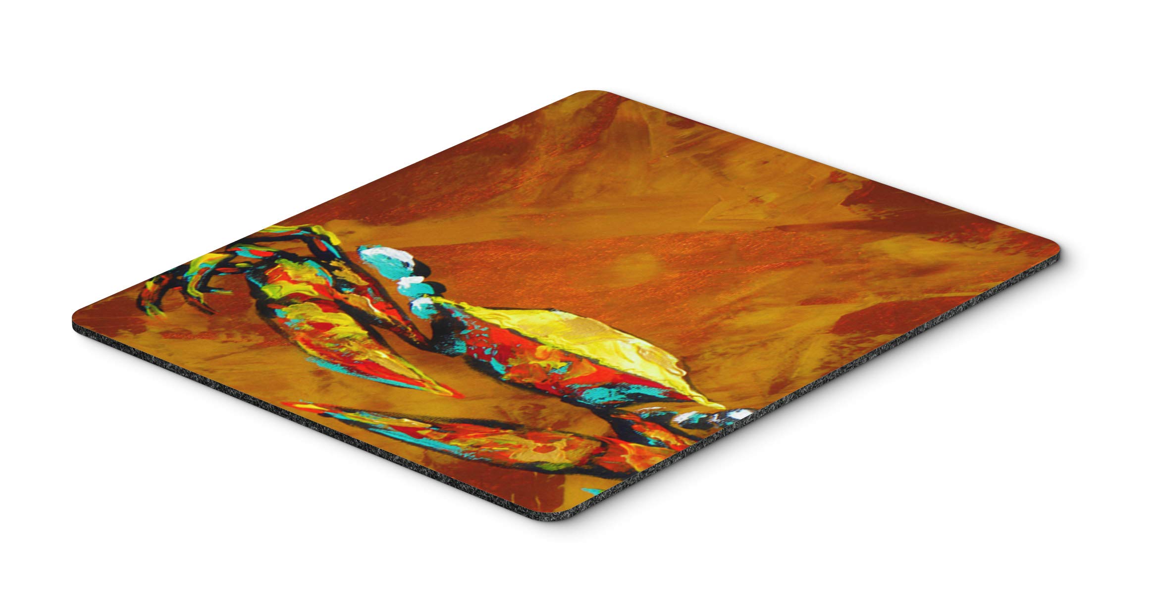 Caramel Coated Crab Mouse Pad - Large Washable Non-Slip Desk Mat for Home Office, Gaming & Computer Work | Heat-Resistant Hot Pad & Trivet for Kitchen Use | Cute Coastal Decor for Crab Lovers