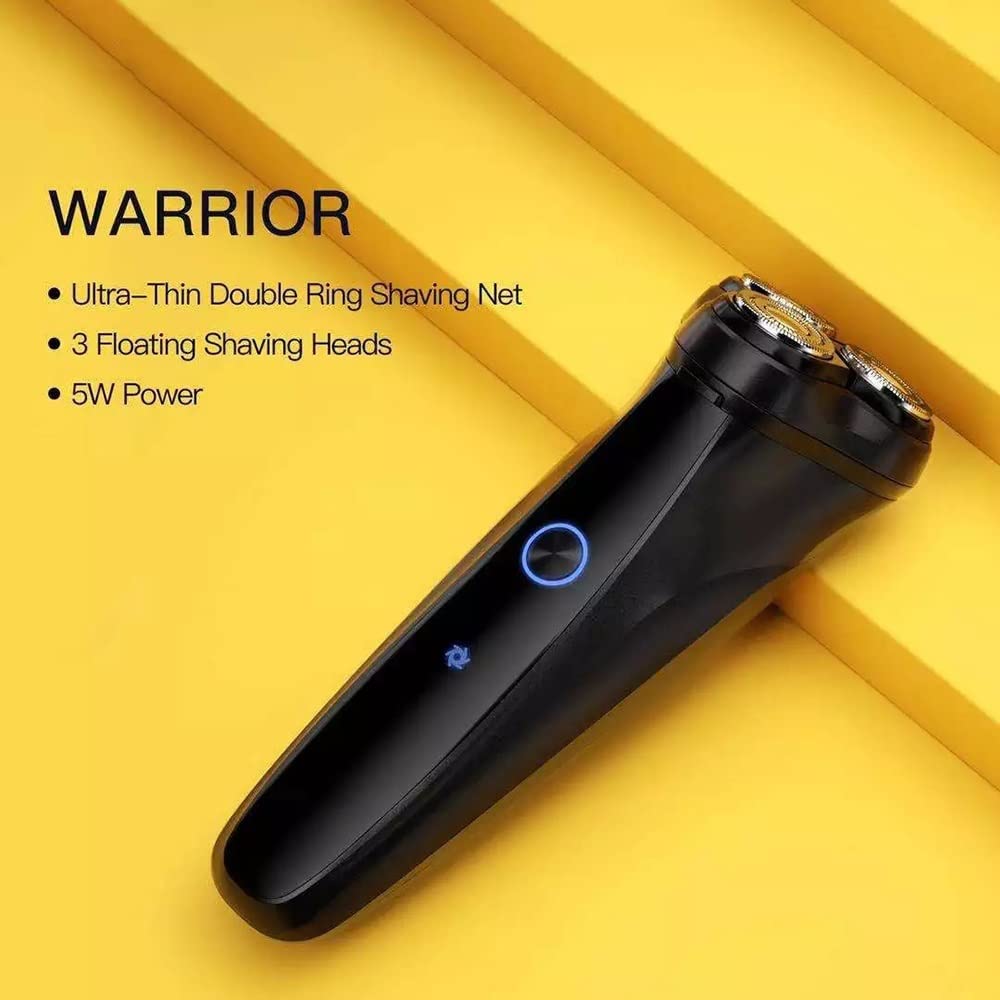 Rechargeable Cordless 3D Rotary Electric Razor for Men - Pop-Up Beard Trimmer & Face Shaver - Perfect for Travel, Home & Office Use