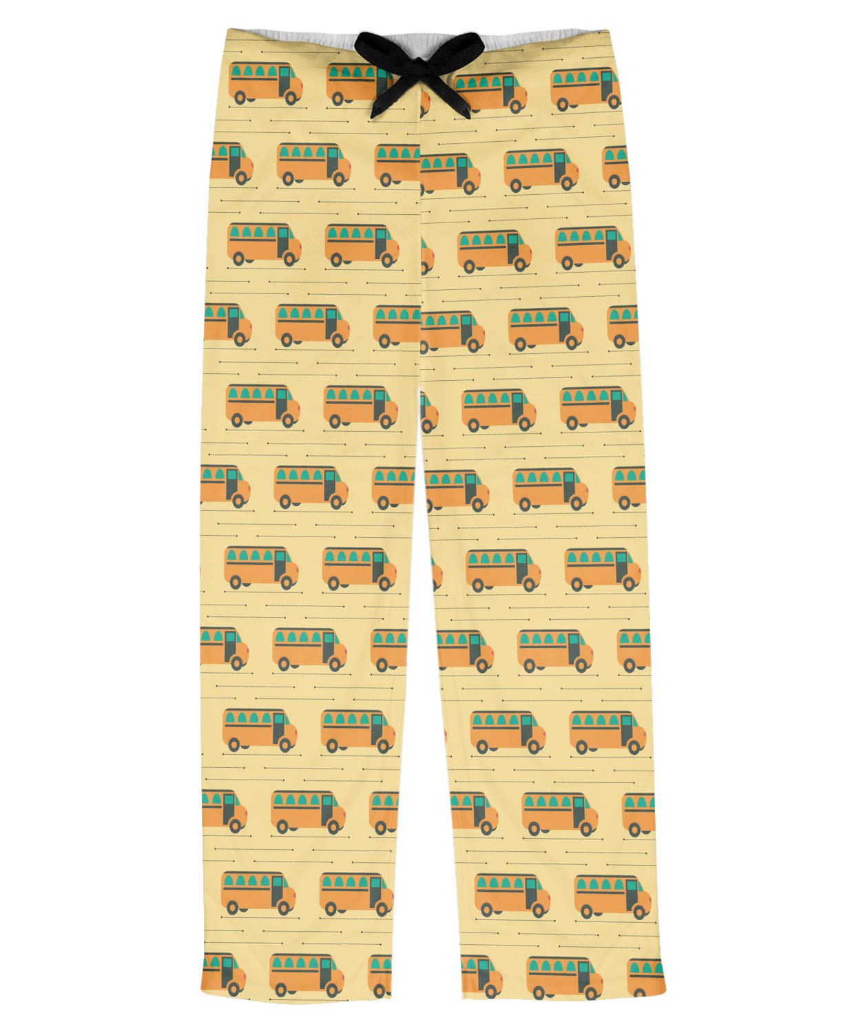 **Men's School Bus Print Pajama Pants - Soft & Comfortable Sleepwear for Relaxing at Home or Lounging**