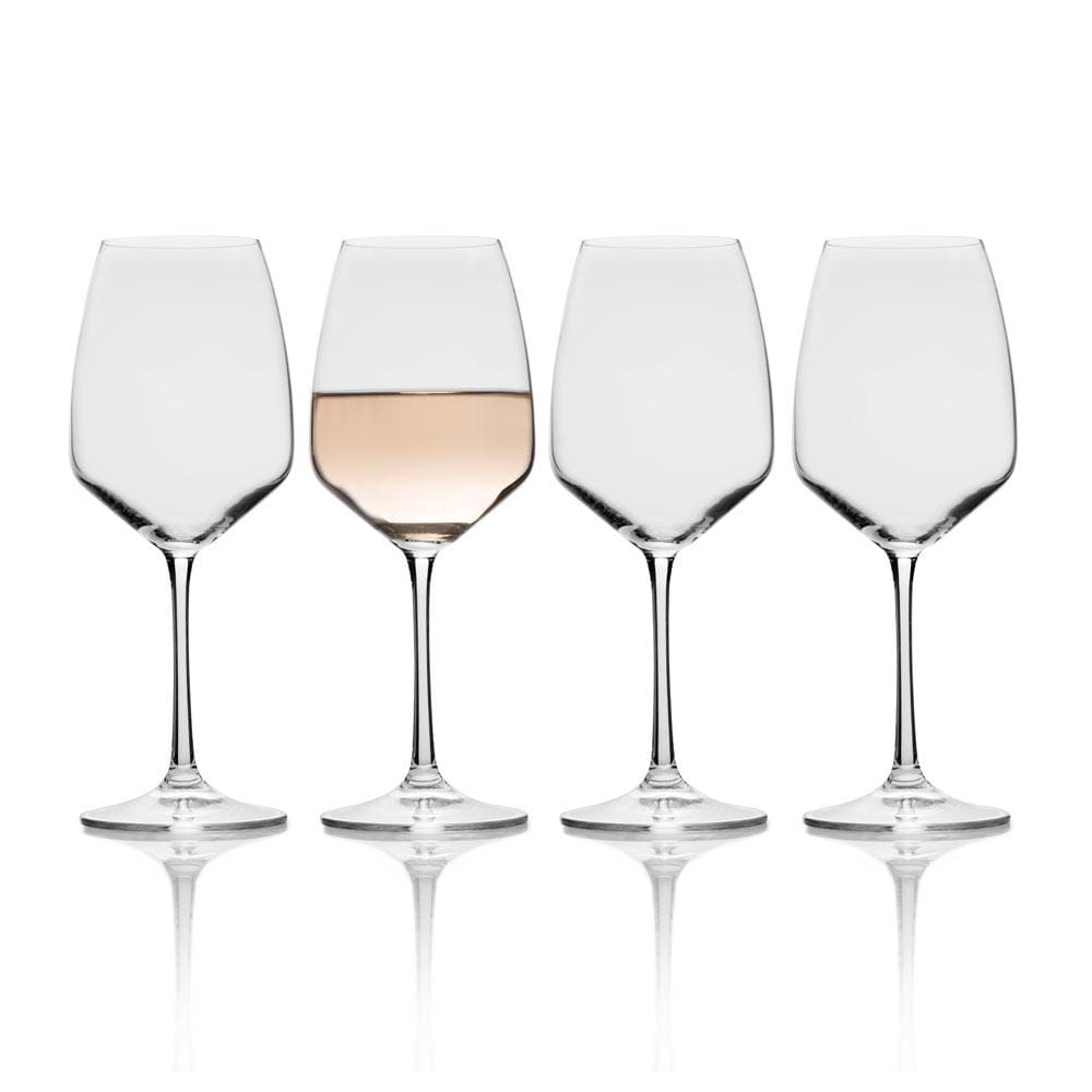 Premium Set of 4 Crystal Clear White Wine Glasses - Elegant Stemware for Chardonnay, Sauvignon Blanc & Dinner Parties - Perfect for Weddings, Anniversaries & Romantic Evenings