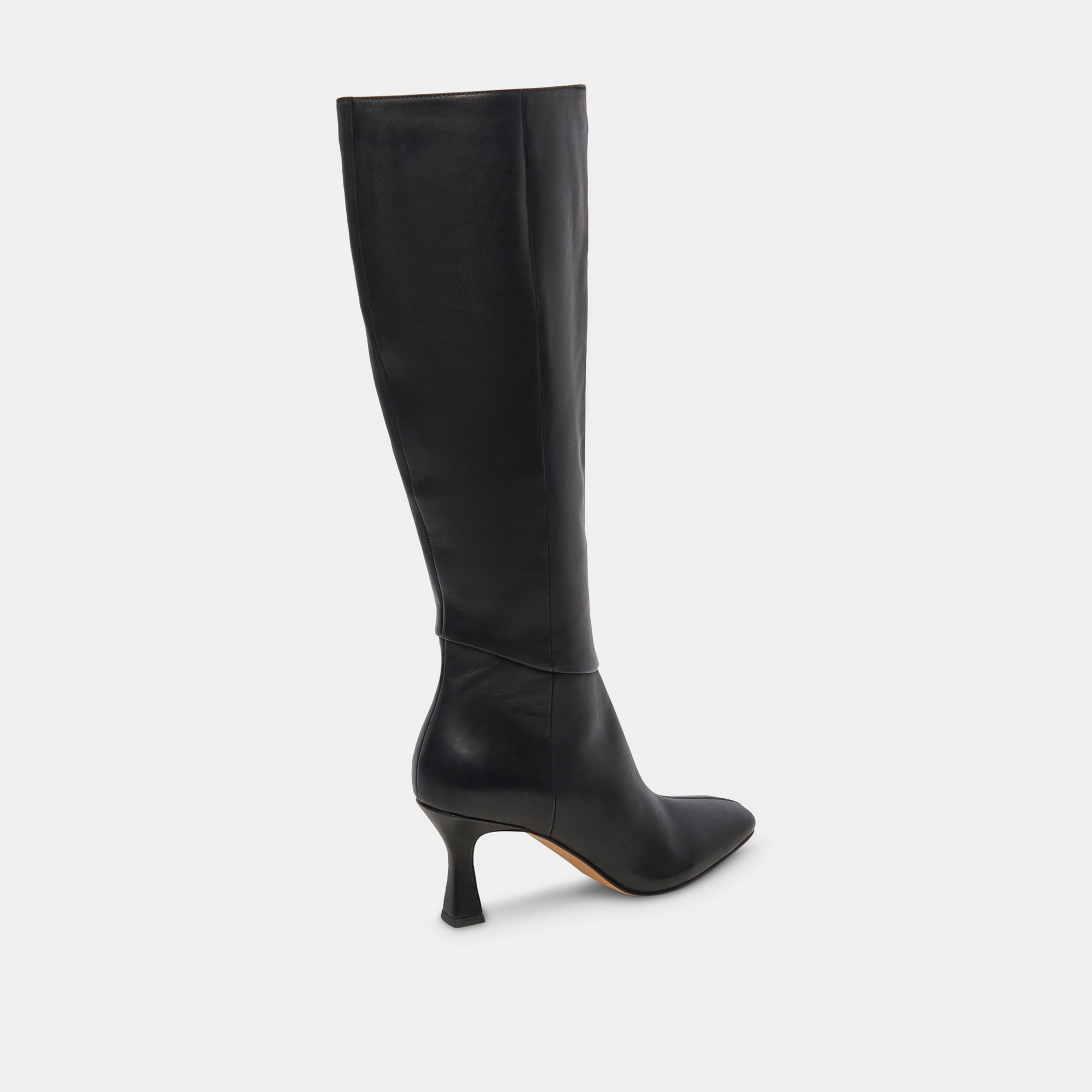 GYRA Wide Calf Boots for Women - Genuine Black Leather Knee High Boots - Comfortable & Stylish for Work, Casual Wear & Winter Fashion