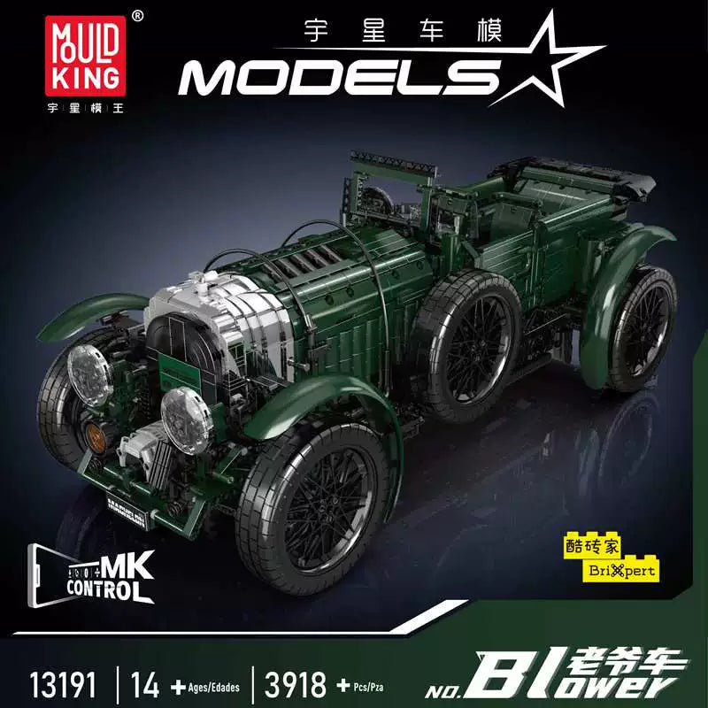 MouldKing 13191 Bentley Blower Dynamic Version - 3918 PCS Building Blocks Set | Collector's Edition Model Car Kit for Adults & Teens | Perfect for Home Display, Office Decor & Gift Giving