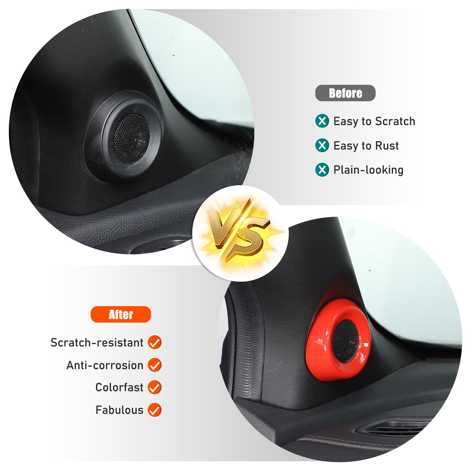 ABS Car A Pillar Speaker Trim Cover Compatible with Honda Pilot 2015-2022 - Interior Door Audio Speaker Cover Accessories for Enhanced Sound & Style - Perfect for Car Audio Upgrades & Customization