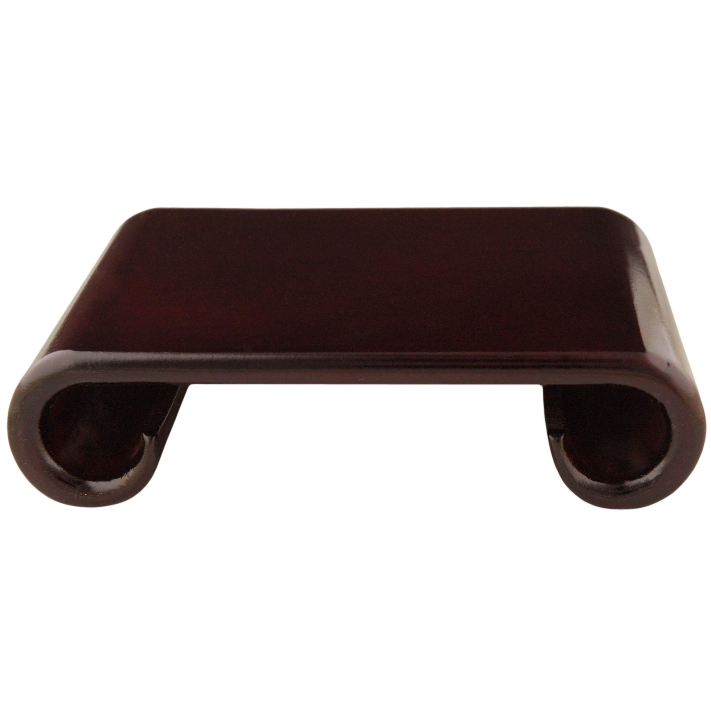 Extra Large Red Lantern Rosewood Scroll Stand - Handcrafted Chinese Calligraphy Display for Home Decor & Zen Meditation Spaces