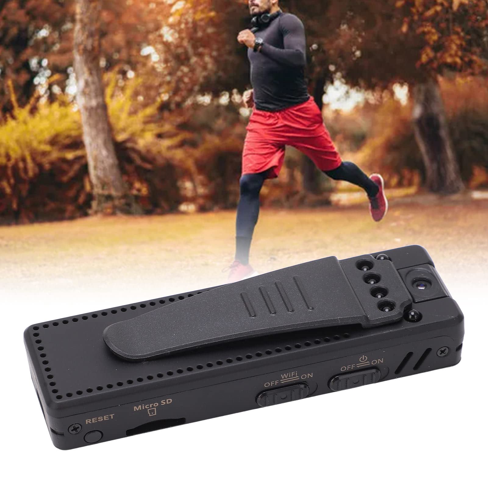 ASHATA HD 1080P Body Camera - Mini Wearable Digital Camera with 90° Rotation, 25fps & 6 IR Lights for Police, Security, Sports, Car Dash Cam & UAV Drone - Compact & Easy to Use Surveillance Gear