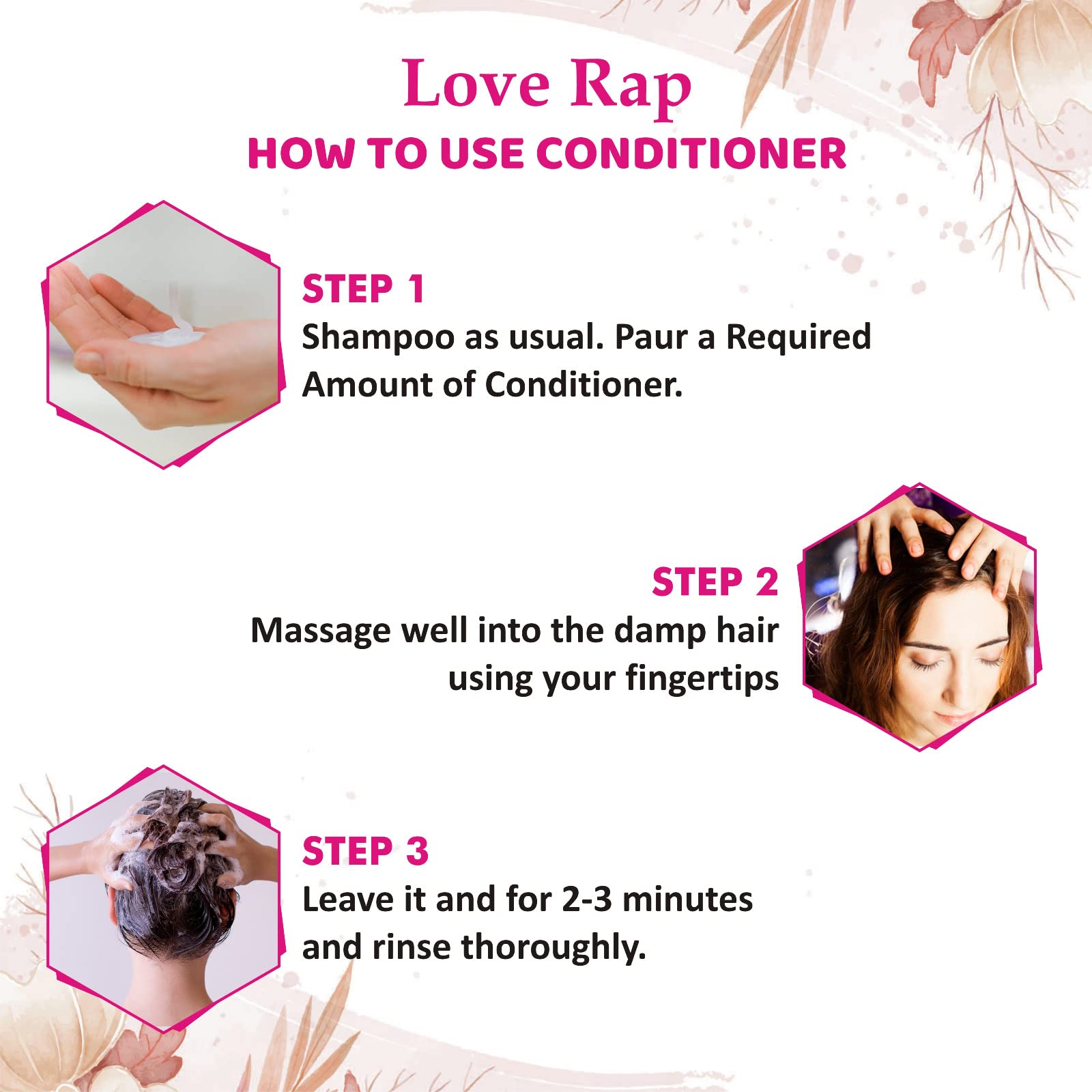 LOVE RAP COSMECEUTICAL Ayurvedic Hair Conditioner - Reduces Hair Fall & Dandruff, Mineral Oil & Paraben Free - 8.5oz (Pack of 1) for Dry, Damaged Hair - Perfect for Daily Use & Scalp Care