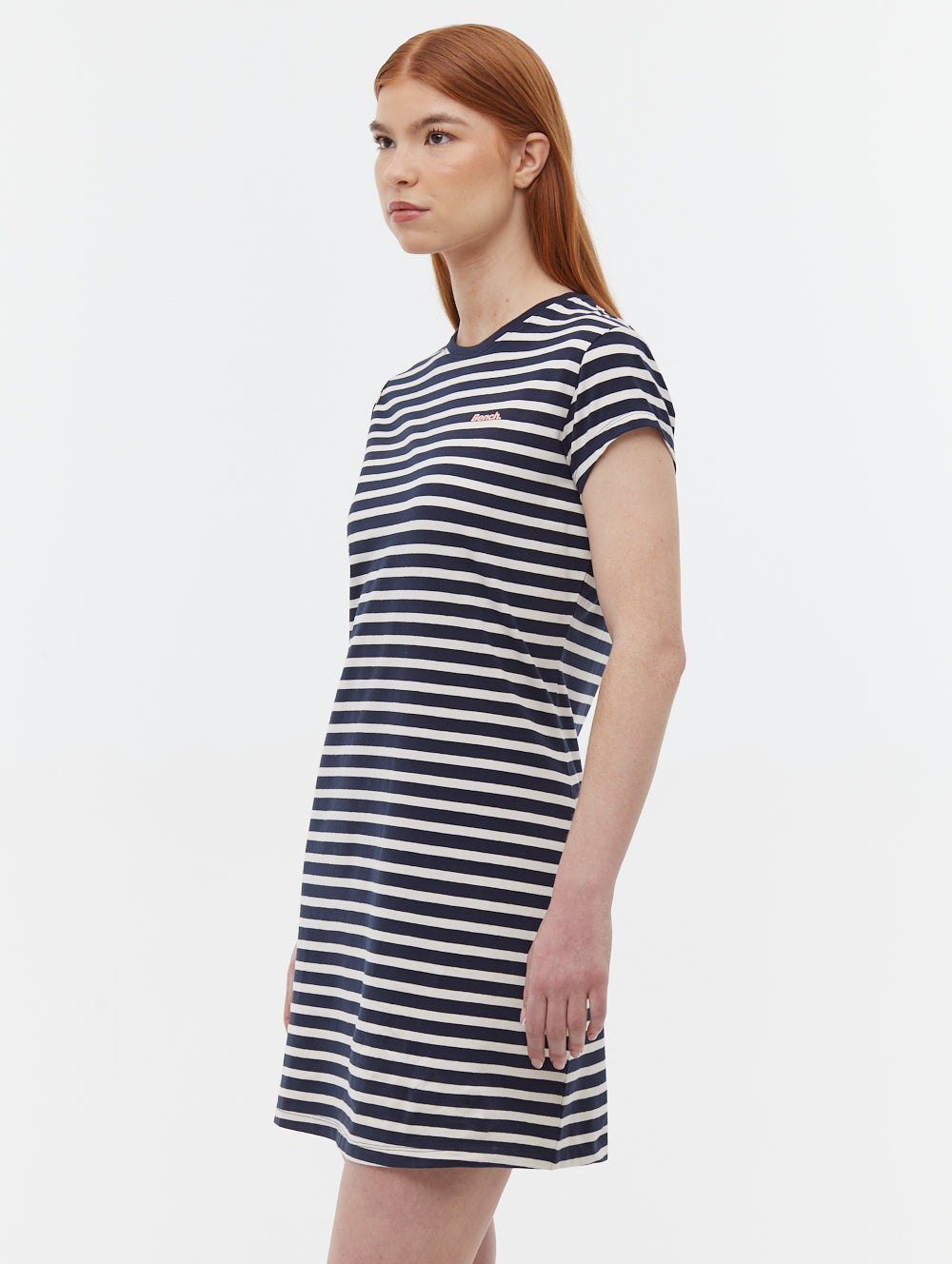 Mabelle Women's Striped T-Shirt Midi Dress - Casual Summer Flowy Tunic Dress for Beach, Vacation & Everyday Wear