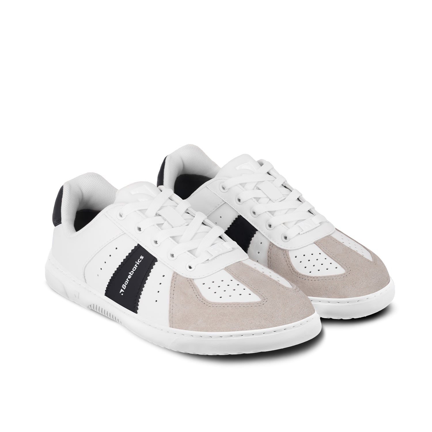 Barefoot Sneakers Barebarics Icara - Minimalist Women's Running Shoes in White & Beige | Lightweight & Flexible for Gym, Yoga & Everyday Wear