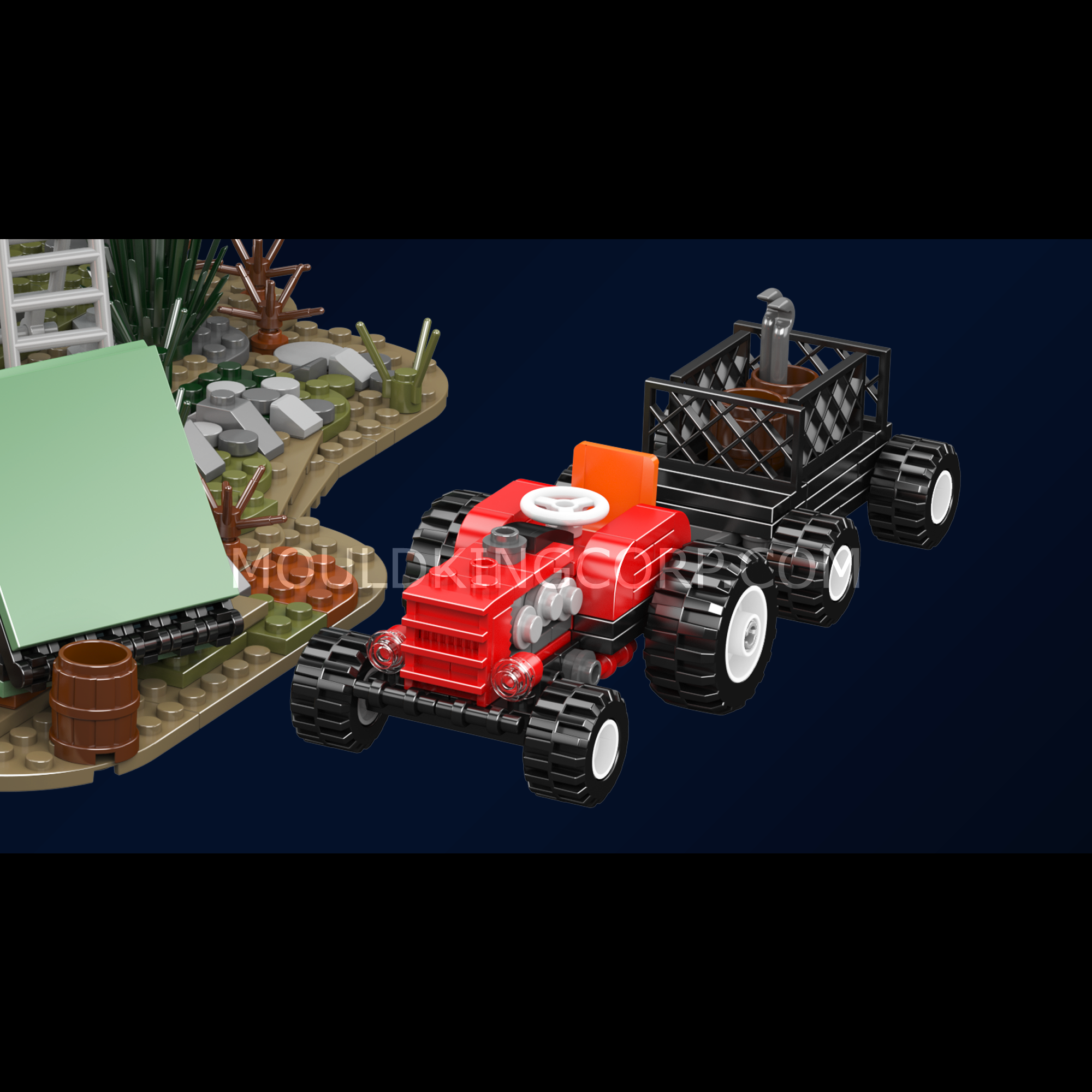 Mould King 10191 Fishing Boat Repair Yard Building Set - 1234 Piece Model Kit for Adults & Teens | Creative DIY Construction Toy for Home Decoration, Gift, and Display