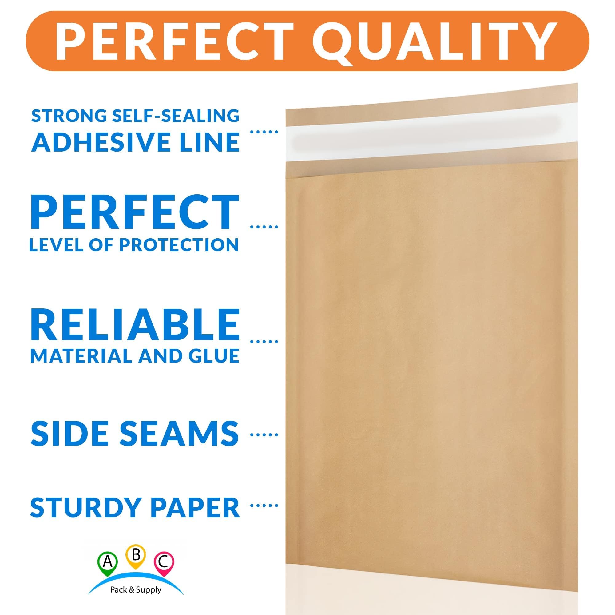ABC Brown Kraft Bubble Mailer Envelopes 9.5x13 Inch - 200 Pack Padded Shipping Mailers, Water-Resistant Protective Packaging for Jewelry, Cosmetics, Small Business & Ecommerce Shipping - Perfect for Amazon, eBay, Etsy Sellers