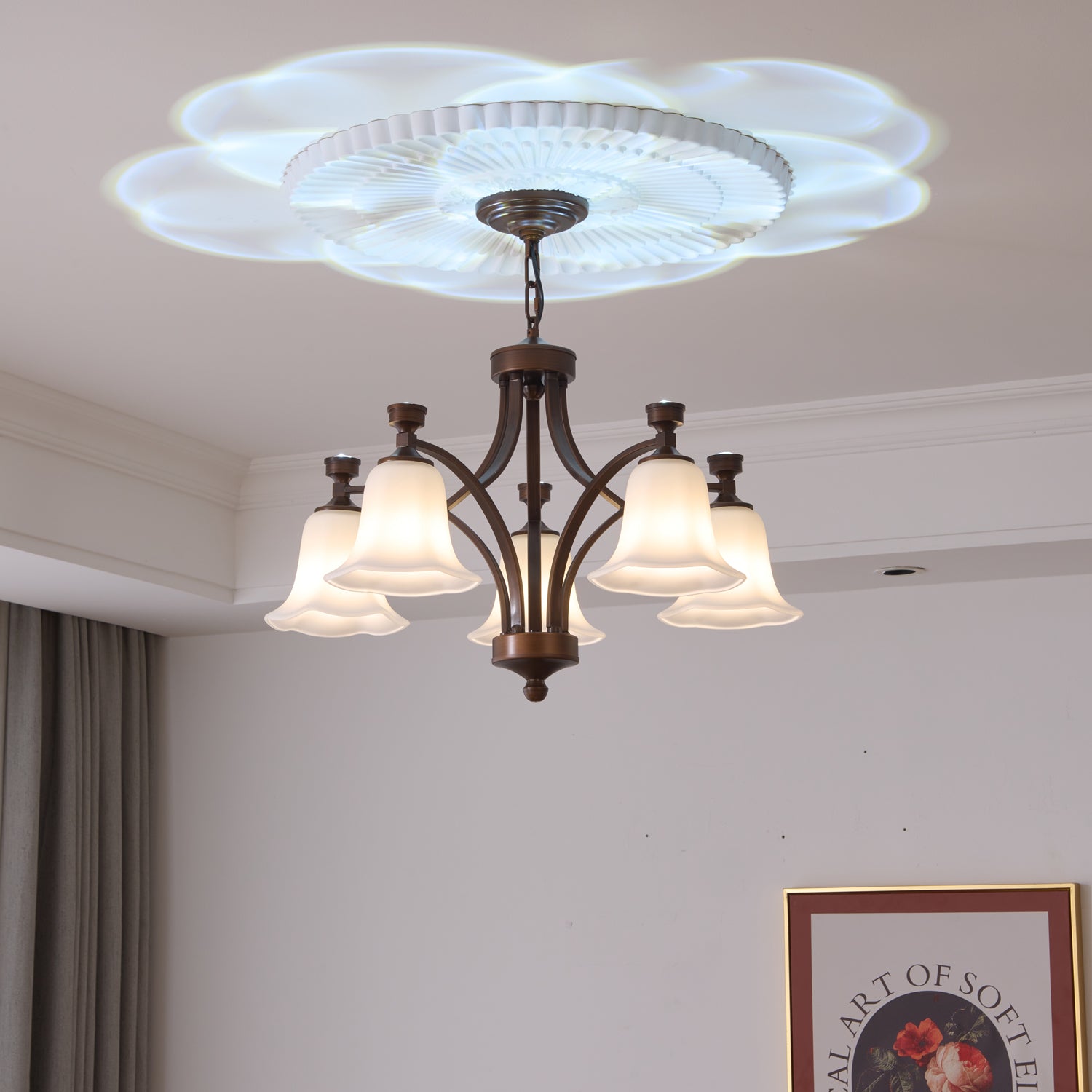 Lucian Bell Chandelier - Elegant Crystal Ceiling Light Fixture for Dining Room, Bedroom & Living Room | Modern Home Decor Lighting