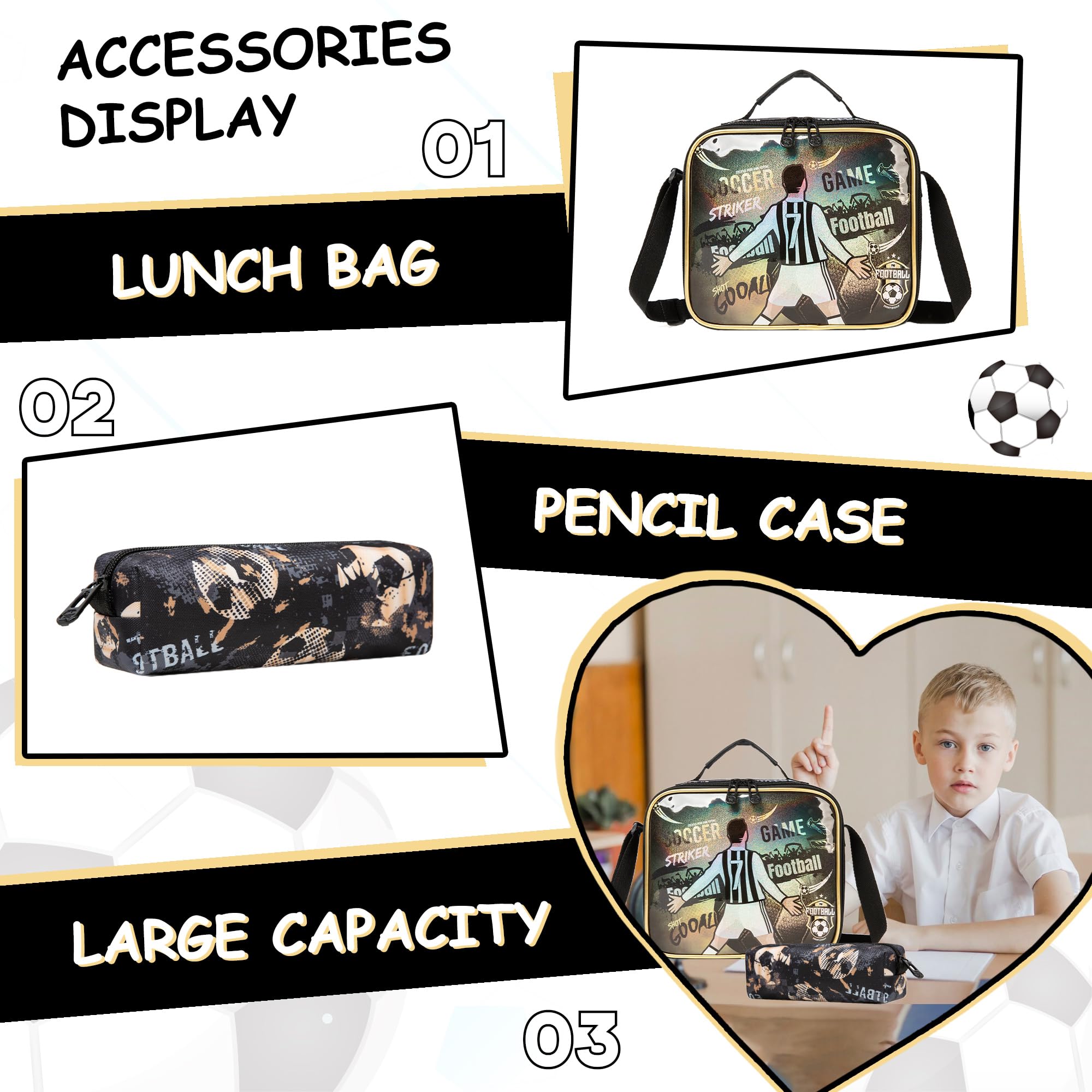 **Meetbelify Kids Rolling Backpack with Wheels - 3-in-1 School & Travel Backpack for Boys Ages 8-10, Includes Lunch Box - Perfect for Elementary Students, Football Games & Family Trips**