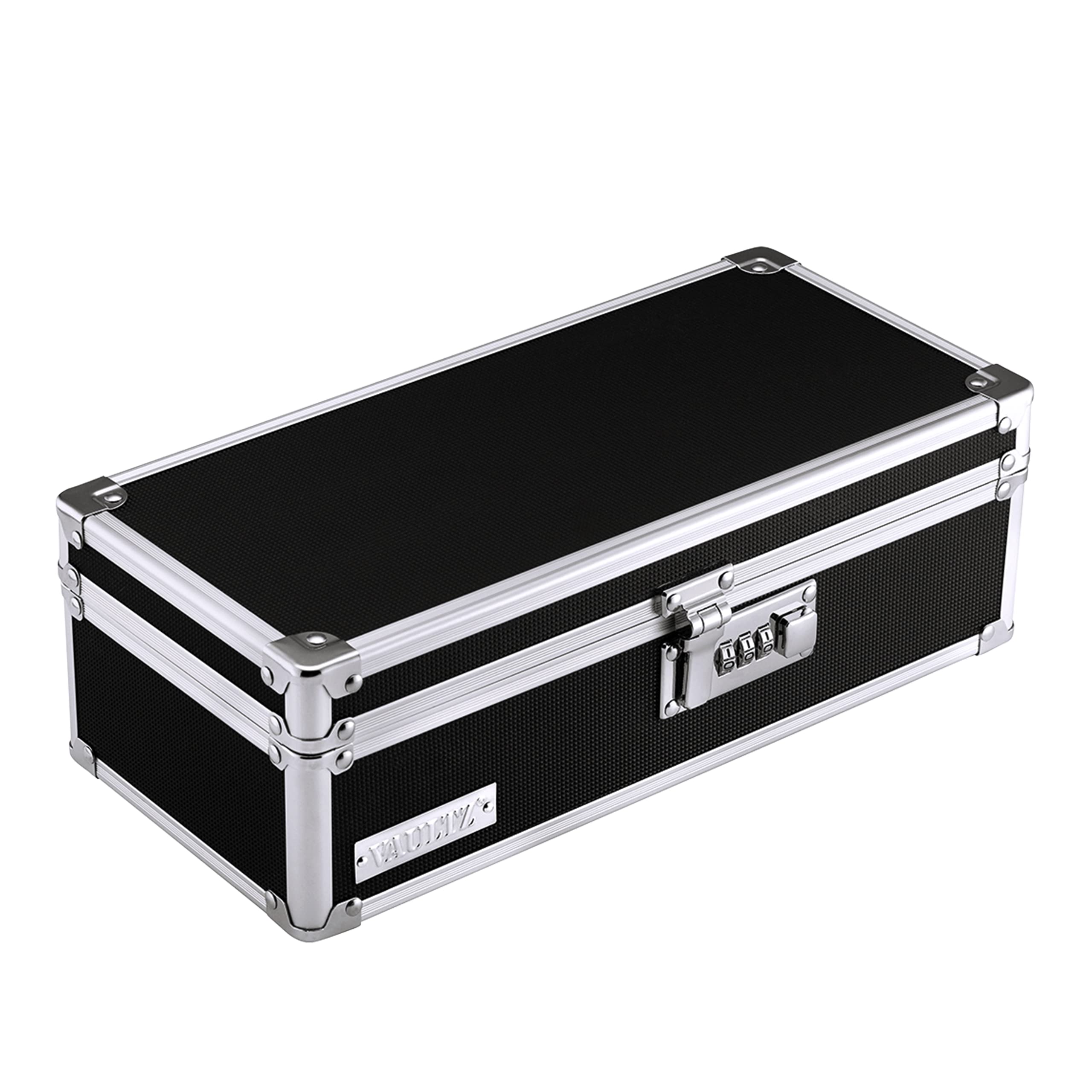 Vaultz Black Combination Lock Medicine Storage Box 3.75
