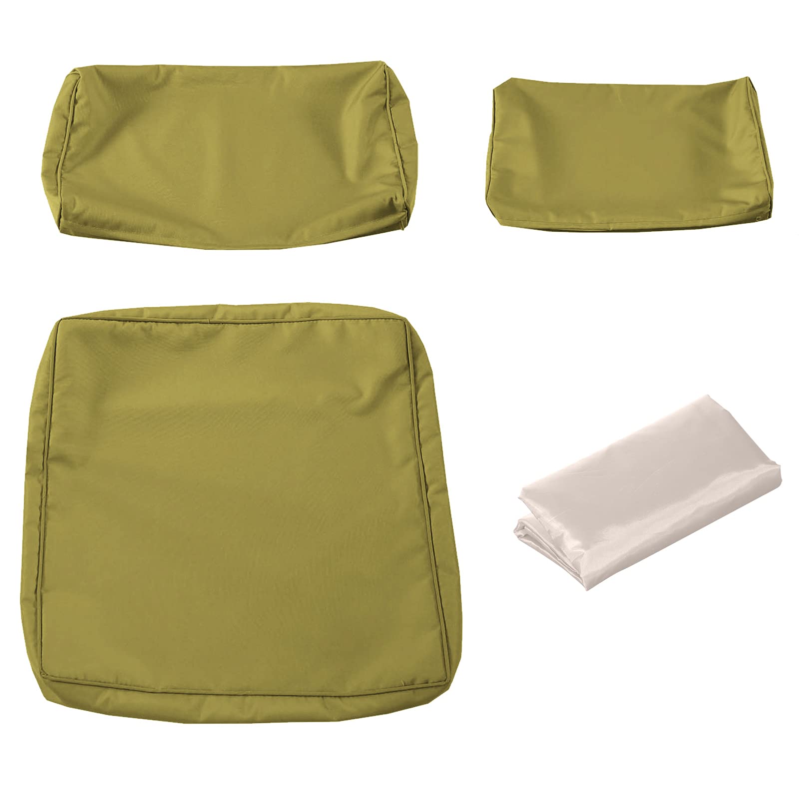 Waterproof Outdoor Cushion Cover Set for 6-Seat Patio Rattan Sectional Sofa - Olive Green Replacement Covers | Perfect for Garden, Poolside & Backyard Furniture Protection