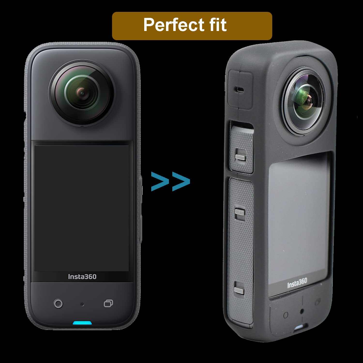 Insta360 X3 Screen Protector with Case & Lens Cap for Outdoor Adventures