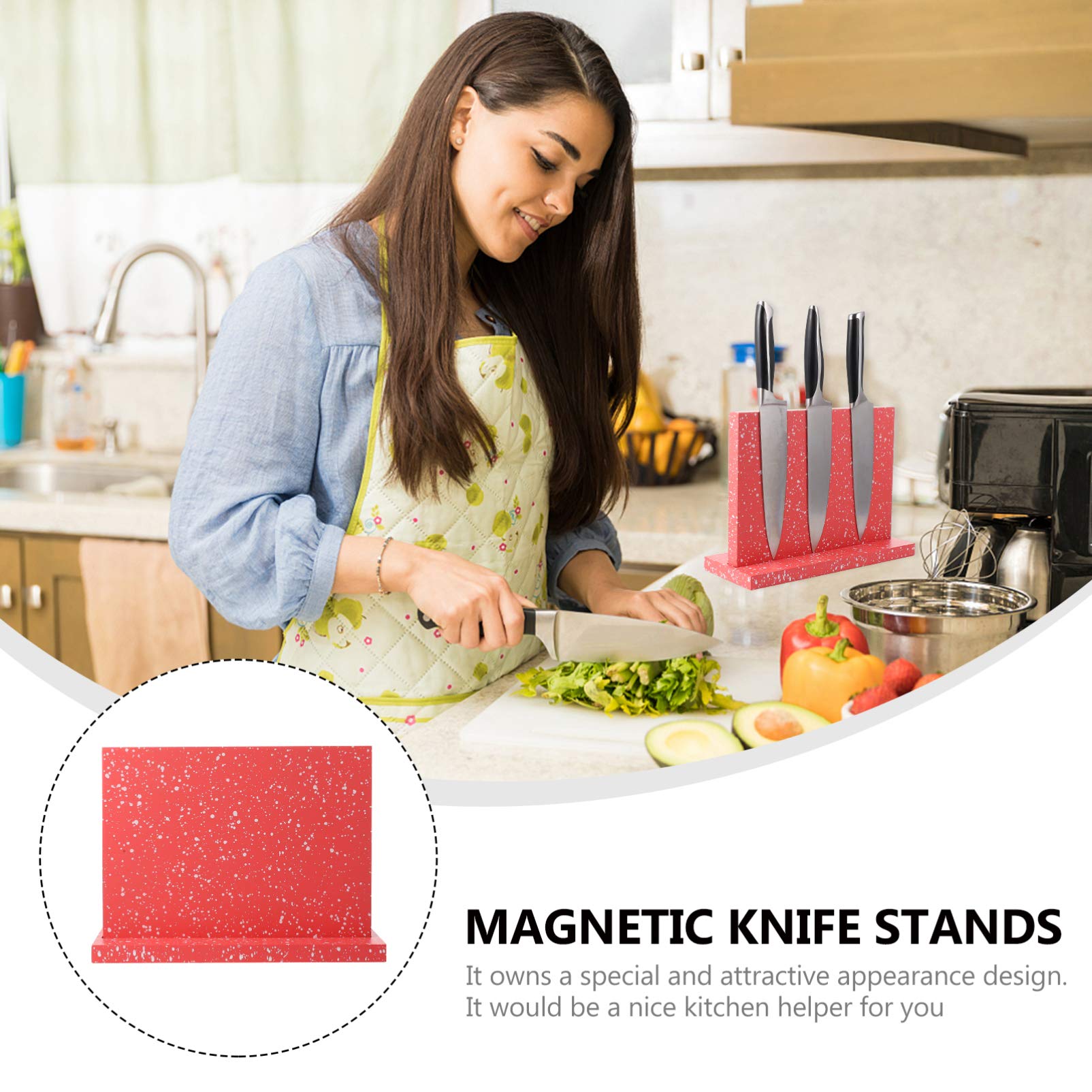 Hemoton Bamboo Fiber Cutting Board Holder - Knife Block & Organizer for Kitchen Countertop - Perfect for Storing Knives, Utensils, and Cutting Boards in Style