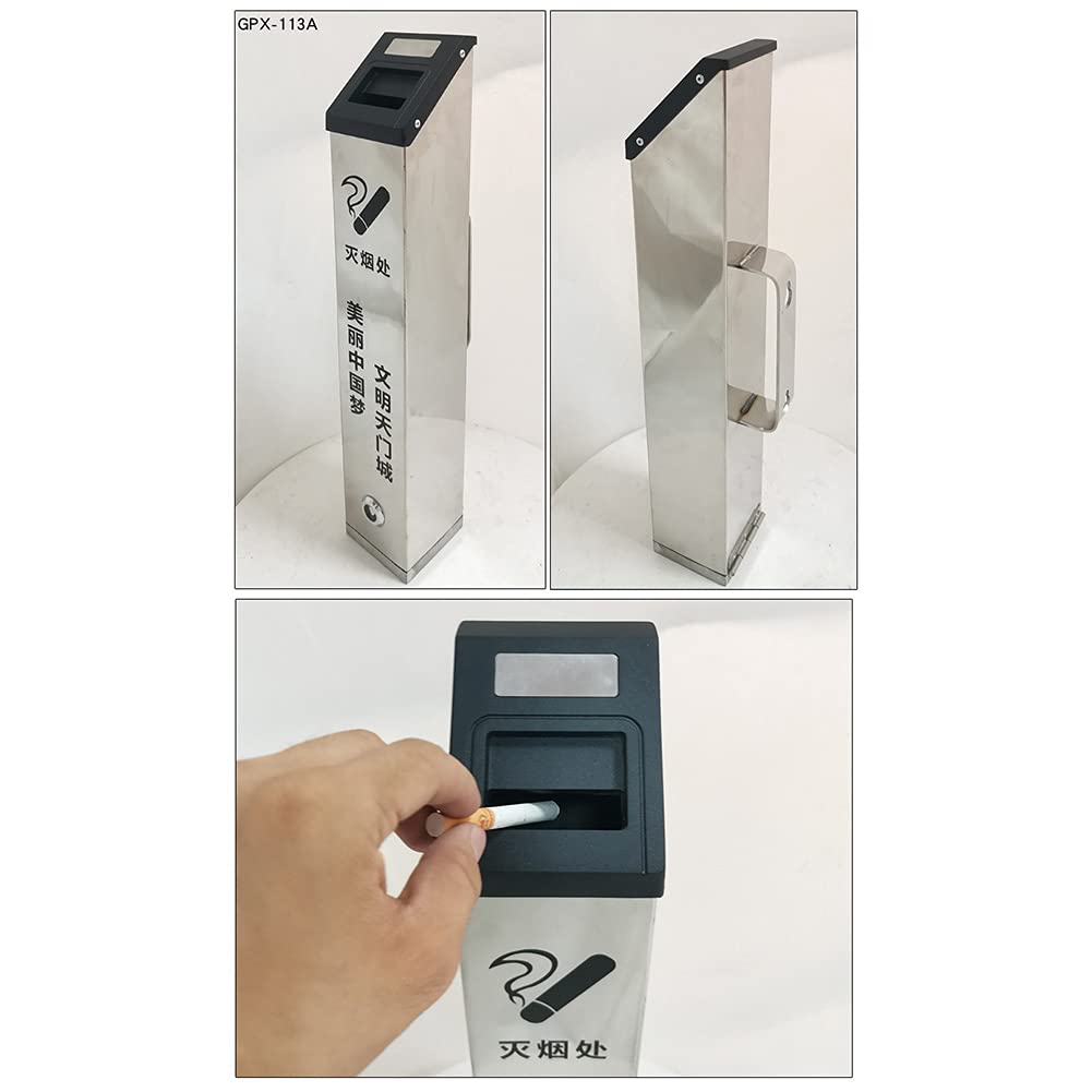 Heavy Duty Wall-Mounted Outdoor Ashtray - Commercial Grade Cigarette Butt Receptacle with Rust-Proof Design for Restaurants, Hotels & Public Spaces