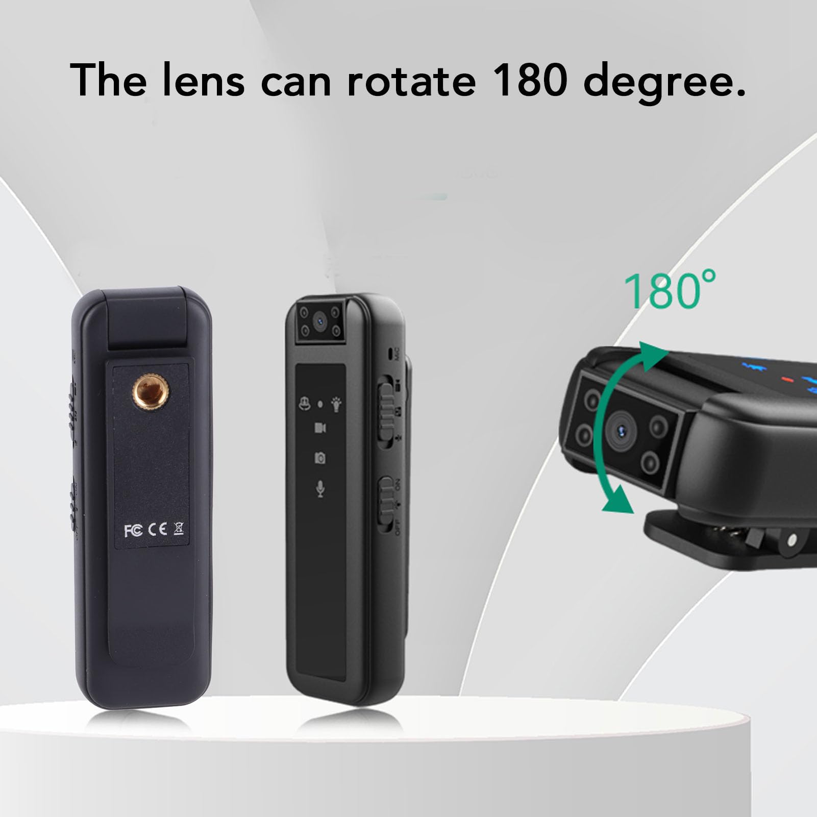ViaGasaFamido Mini Body Camera 1080P HD - Wearable Pocket Video Recorder with LED Light for Outdoor Activities, Security, Evidence Recording | Perfect for Hiking, Fishing, Night Patrol & Undercover Operations