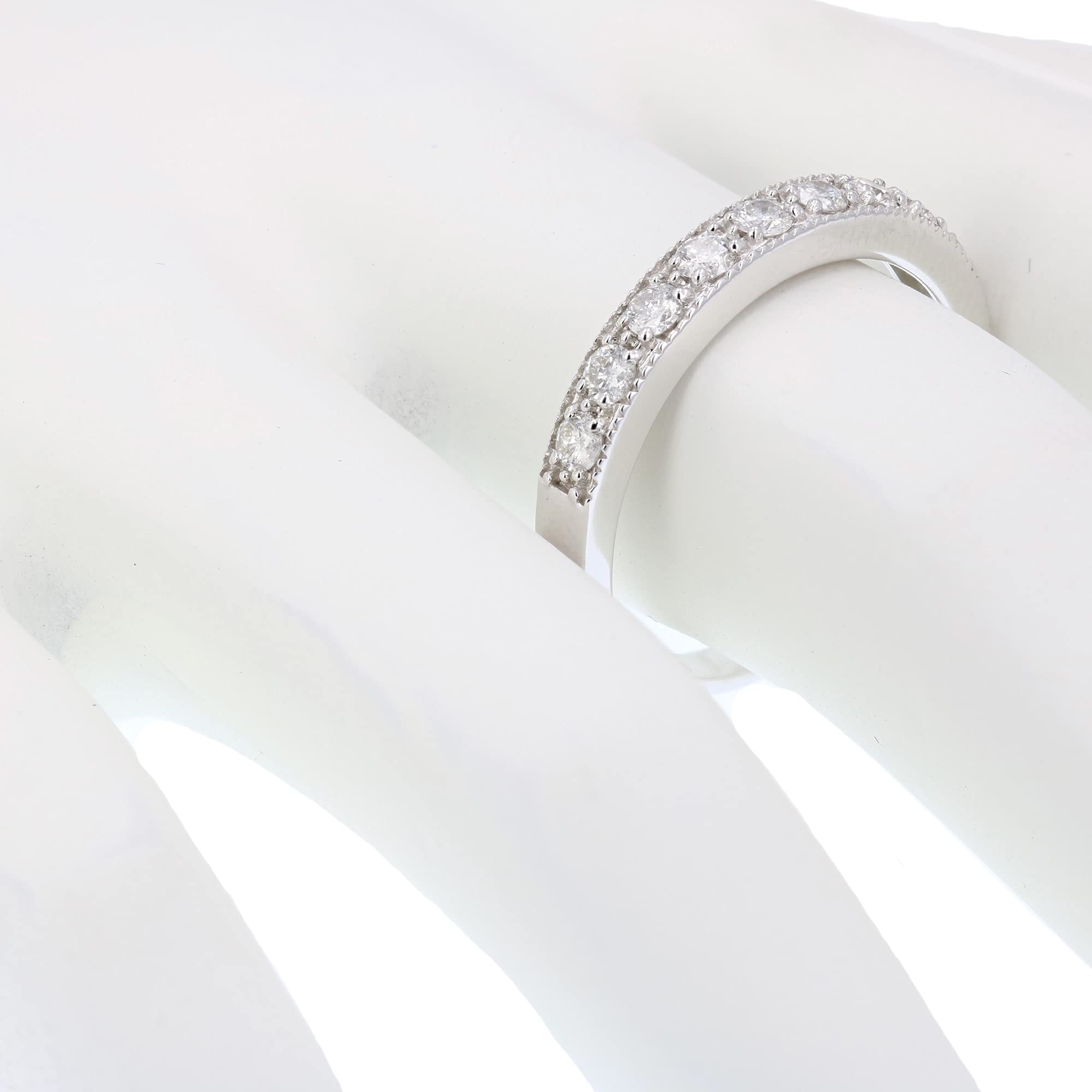 1/5 cttw to 1 cttw Diamond Wedding Band for Women - 14K Gold Prong Set Milgrain Engagement Ring - Size 4.5-10 - Perfect for Bridal Sets, Anniversaries & Special Occasions