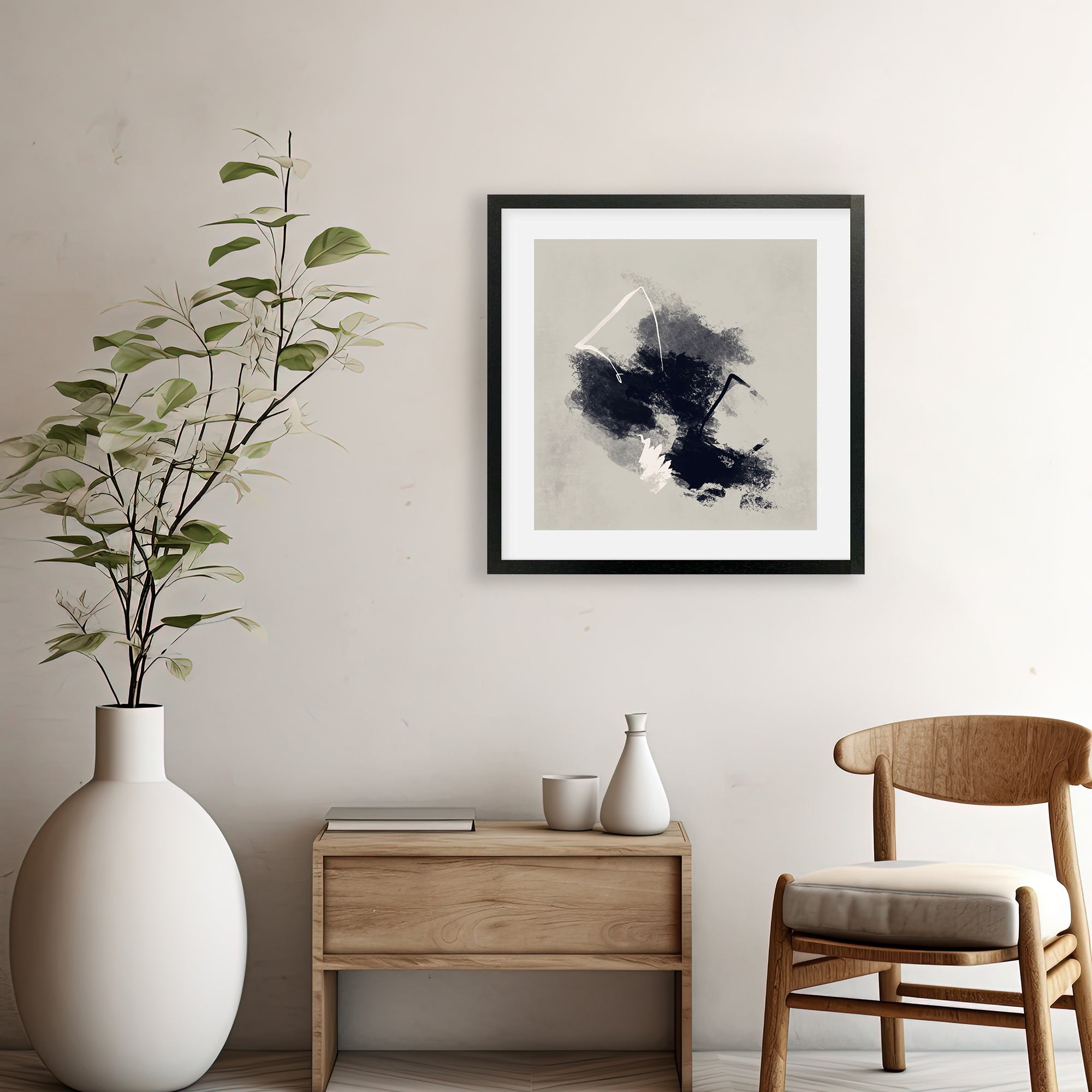 Skydance Framed Wall Art - Modern Canvas Painting for Home & Office Decor - Perfect for Living Room, Bedroom, and Office Spaces