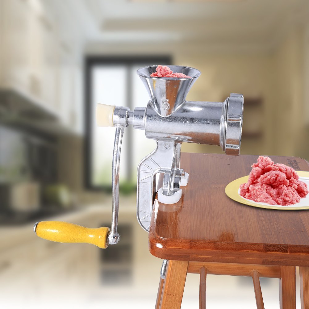 Premium Manual Meat Grinder - Heavy Duty Metal Mincer for Home Kitchen, Perfect for Sausage Making & Meat Processing | Ideal for Butchers, Home Chefs & Food Prep Enthusiasts