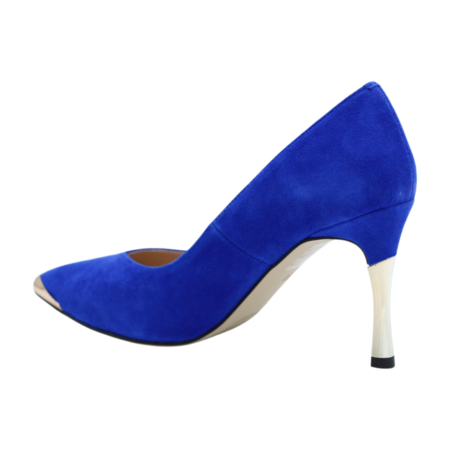 FABUCCI Royal Blue Suede Pointed Toe Heels for Women - Elegant High Heel Pumps for Party, Wedding & Evening Events - Comfortable Dress Shoes for Formal Occasions