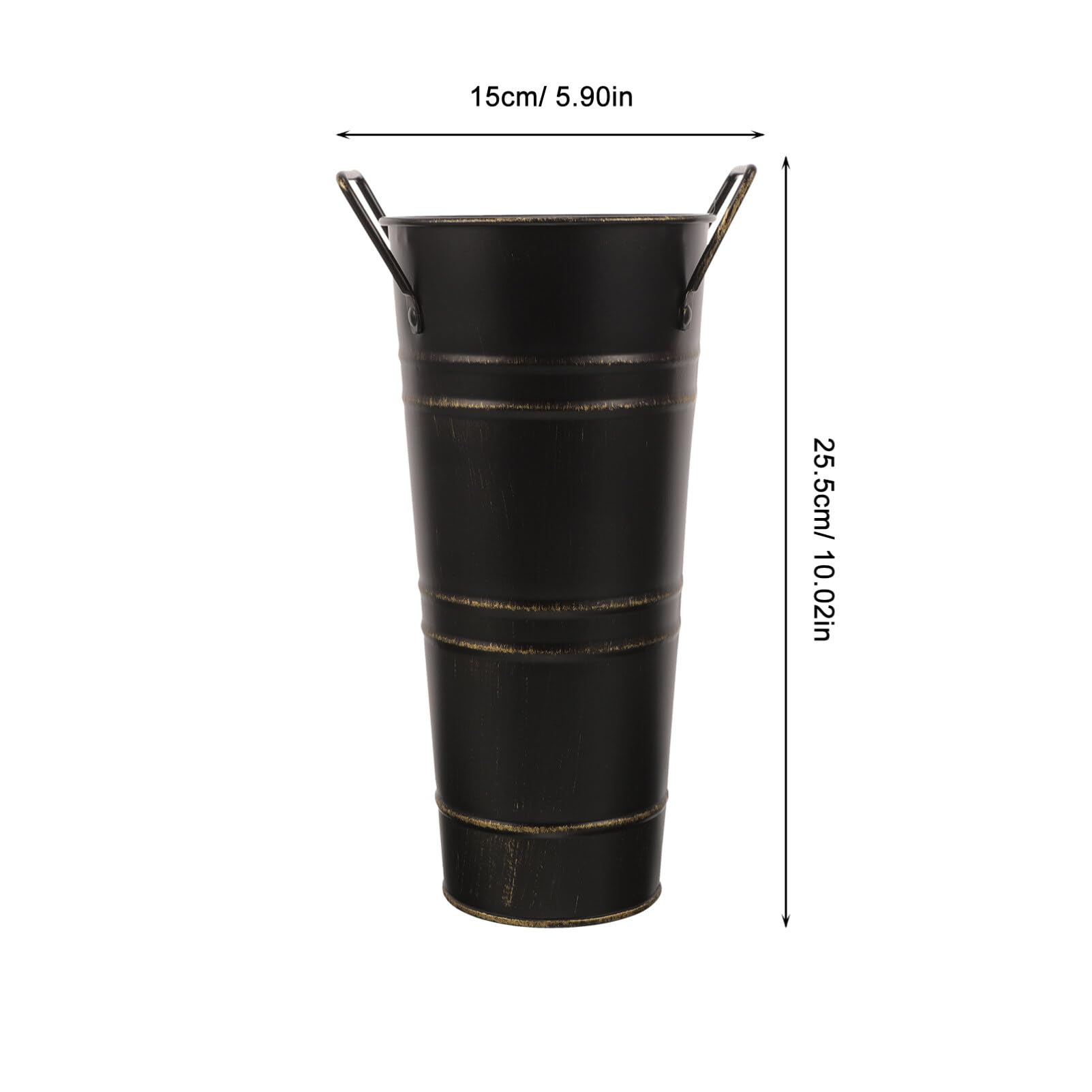 Iron Umbrella Stand Holder - Heavy Duty Golf Club Organizer & Walking Cane Rack with Flower Vase Design - Perfect for Entryway, Home Office, Hotel Lobby - Multipurpose Storage Solution for Rain Gear, Sports Equipment & Home Decor