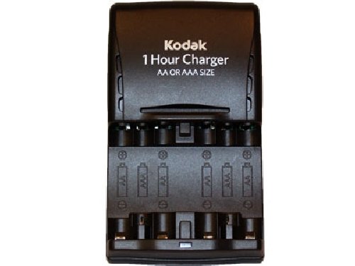 Kodak AA AAA 1-Hour Smart Battery Charger with LCD Display - Fast Charging for Rechargeable Batteries - Perfect for Cameras, Toys, Flashlights & Electronics