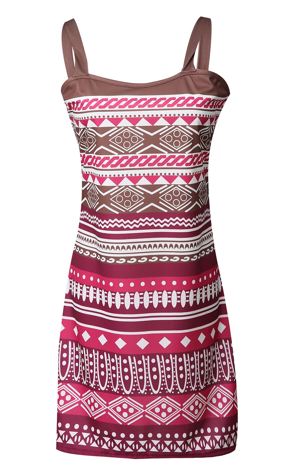 BEELADAN Women's Sexy Sleeveless Bohemian Print Mini Dress - Backless Summer Beach Dress for Vacation, Party & Night Out