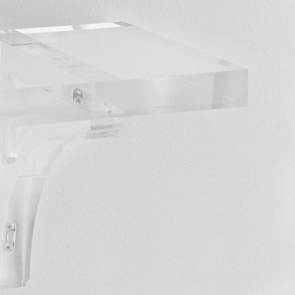 Cyan Design 11710 Glacier Wall Shelf - Clear Glass Floating Shelf for Bathroom, Kitchen & Living Room Decor