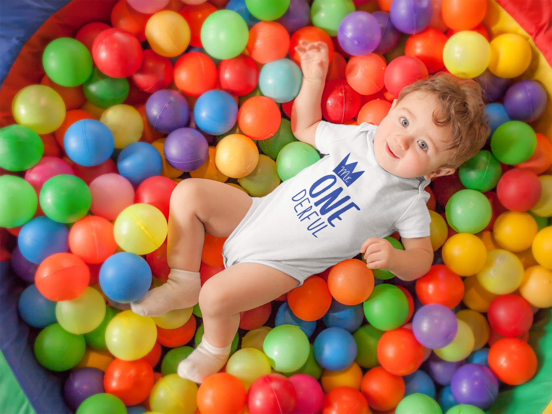Olive Loves Apple Mr One-Derful Baby Boys 1st Birthday Outfit - Cute First Birthday Bodysuit for Boys | Perfect for Birthday Photos, Parties & Special Celebrations