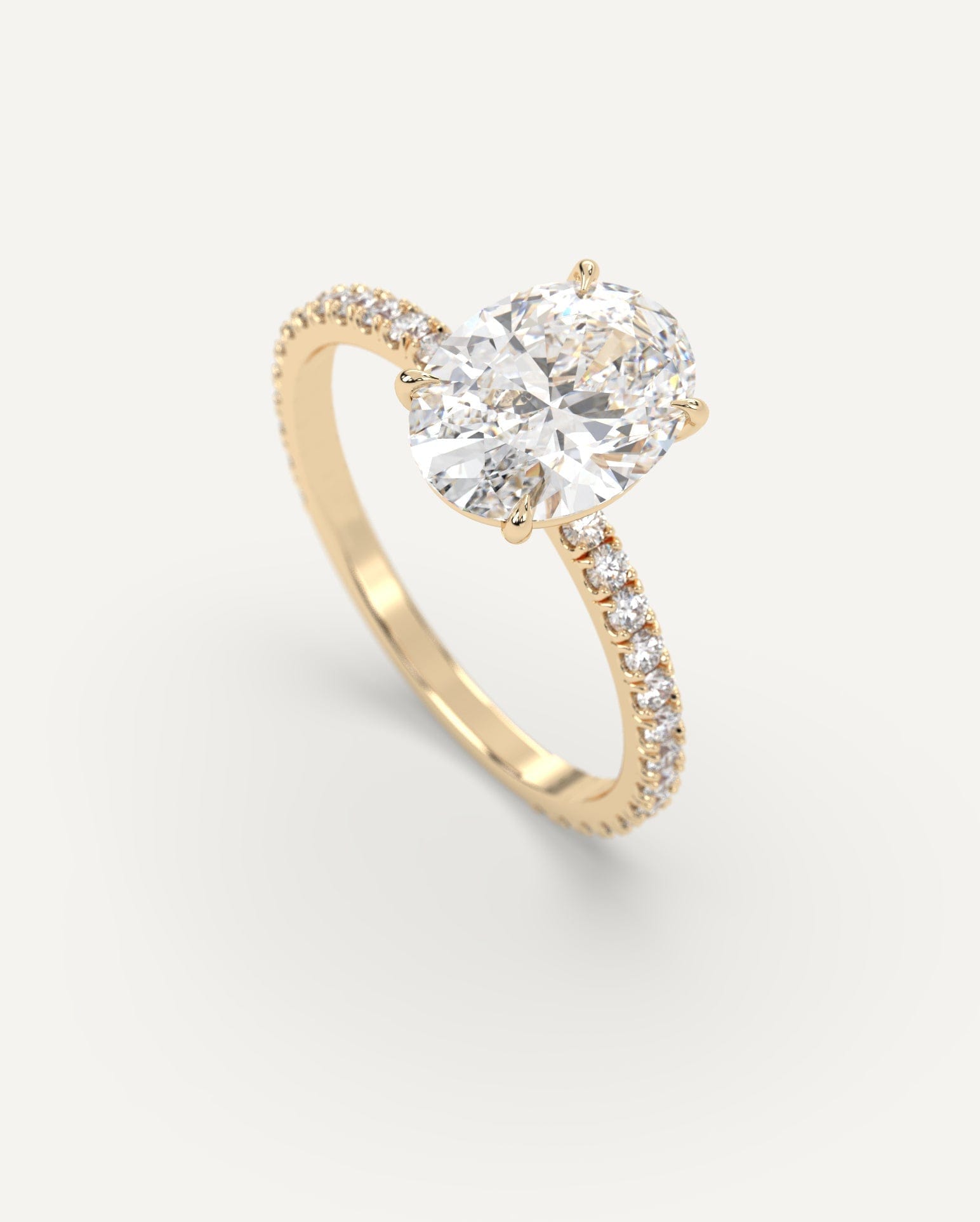 2 Carat Oval Cut Diamond Ring for Women - 14K White Gold Engagement & Wedding Band - Perfect for Proposals, Anniversaries, and Special Occasions
