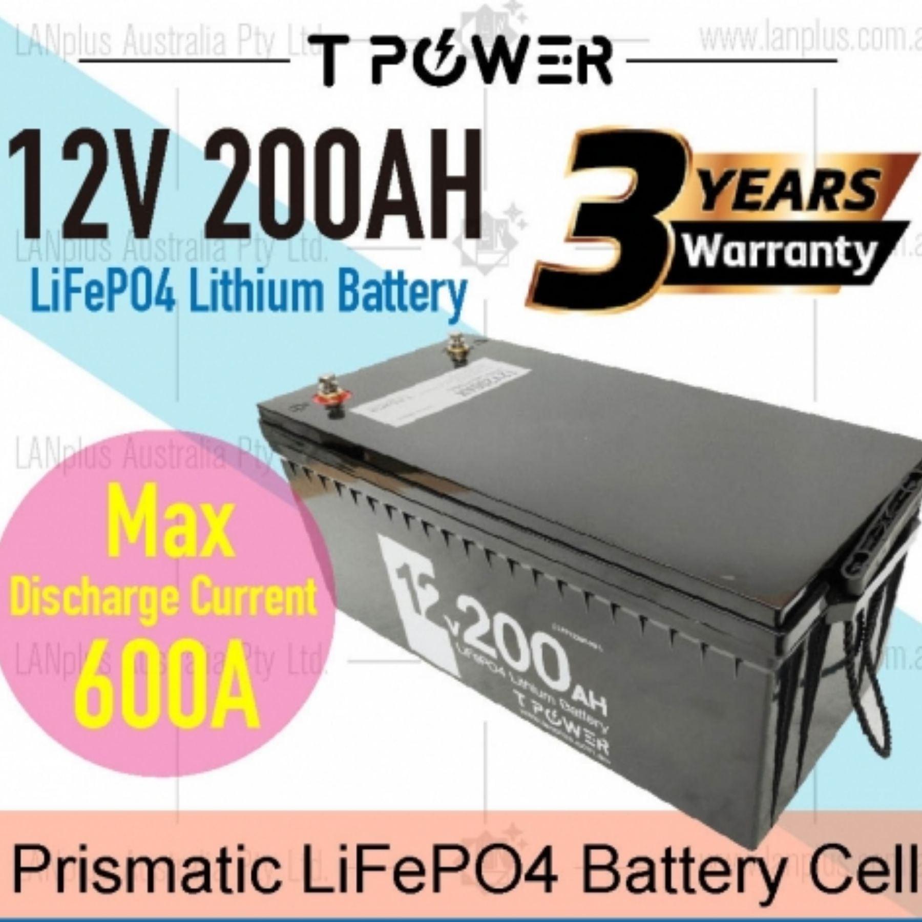 Lanplus 12V 200Ah Deep Cycle LiFePO4 Lithium Battery - Solar Power Storage for RV, Camper, Marine, Off-Grid & 4WD Applications | Perfect for Caravans, Motorhomes & Solar Energy Systems