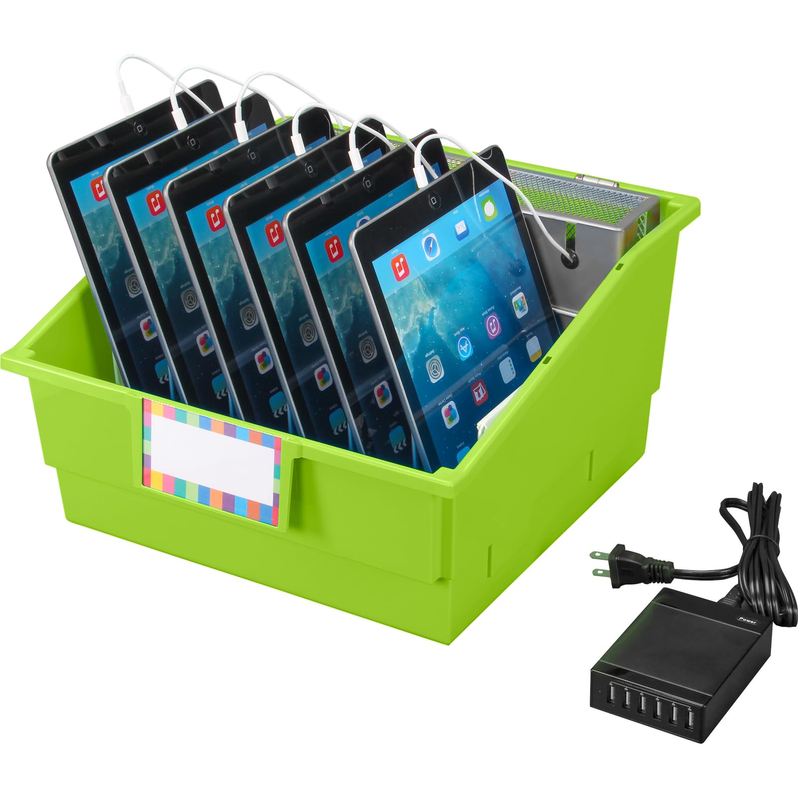 Really Good Stuff Tablet Storage and Charging Base - Organize & Charge Multiple Tablets - Perfect for Classrooms, Offices & Home Use