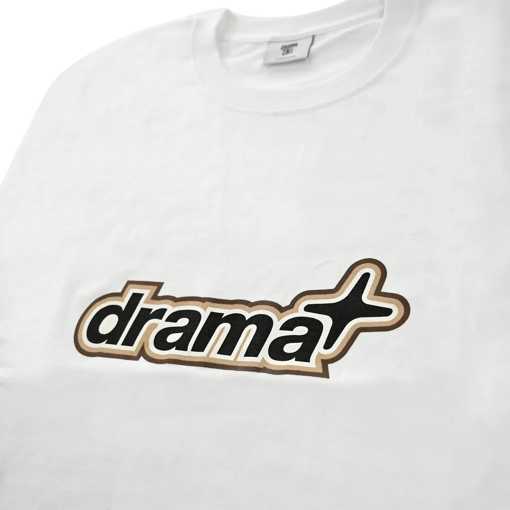 1-Star White T-Shirt with Drama Call Espresso Design - Perfect for Casual Wear, Street Fashion & Coffee Lovers